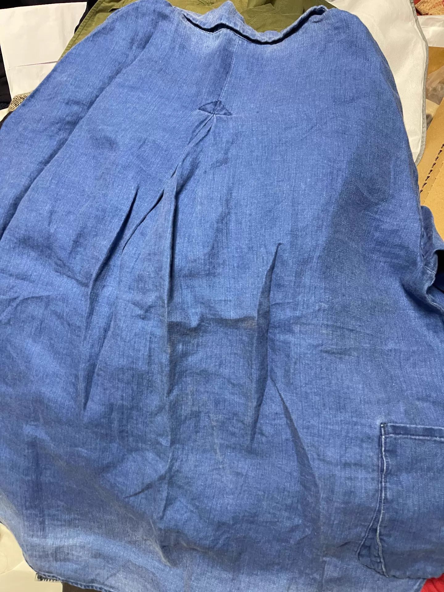 Porter Classic Indigo Linen Button-Up Shirt Size US M / EU 48-50 / 2 - 9 Thumbnail