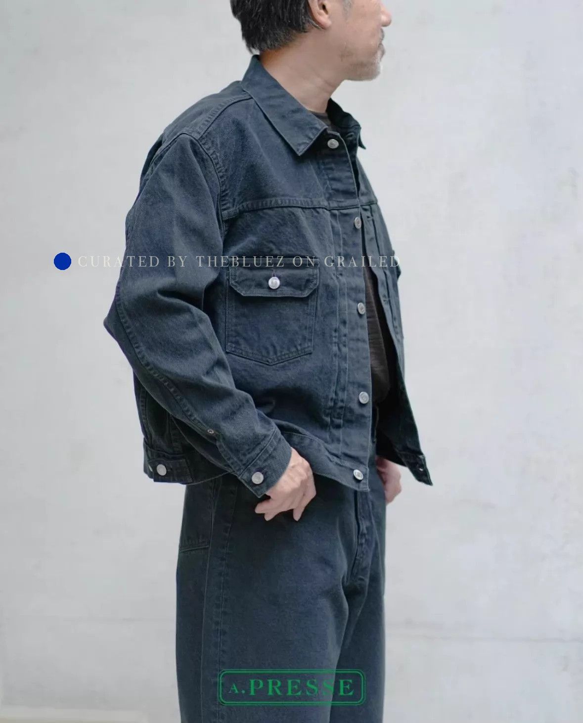 A.PRESSE Washed Blue Denim Jacket Size M Size US M / EU 48-50 / 2 - 5 Thumbnail