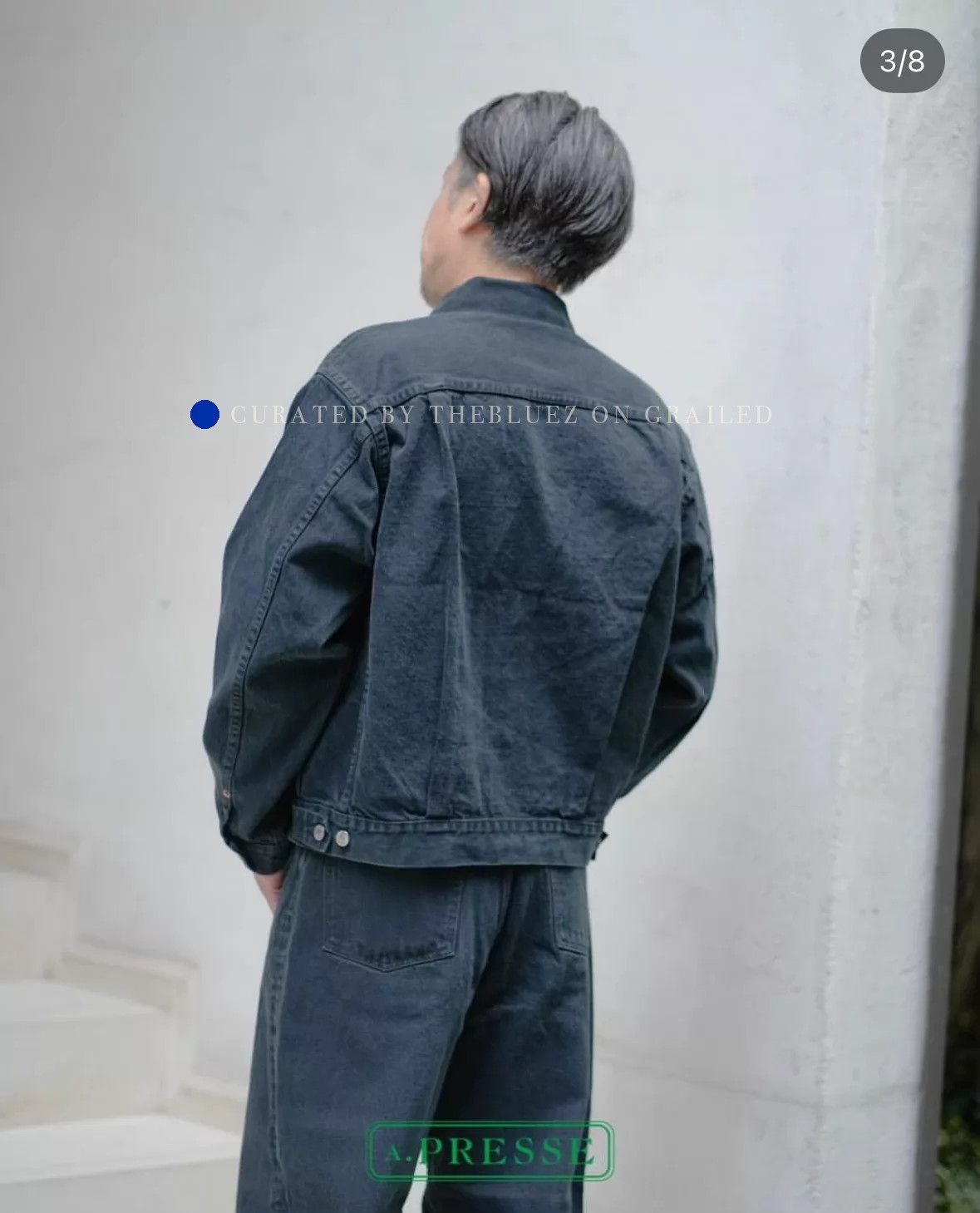 A.PRESSE Washed Blue Denim Jacket Size M Size US M / EU 48-50 / 2 - 6 Thumbnail