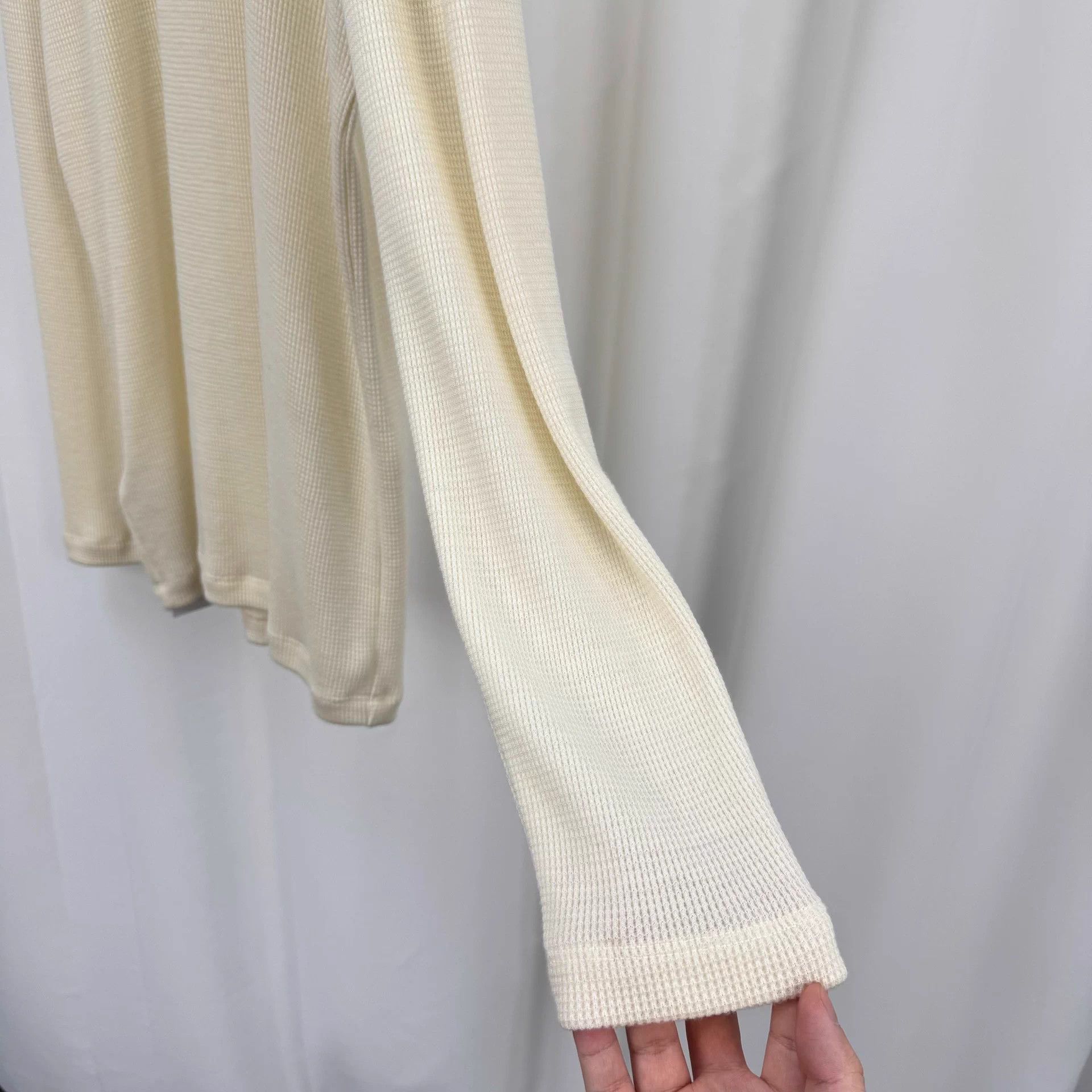 Chrome Hearts Waffle Embroidered Long Sleeve Tee in Beige Size US XL / EU 56 / 4 - 5 Thumbnail