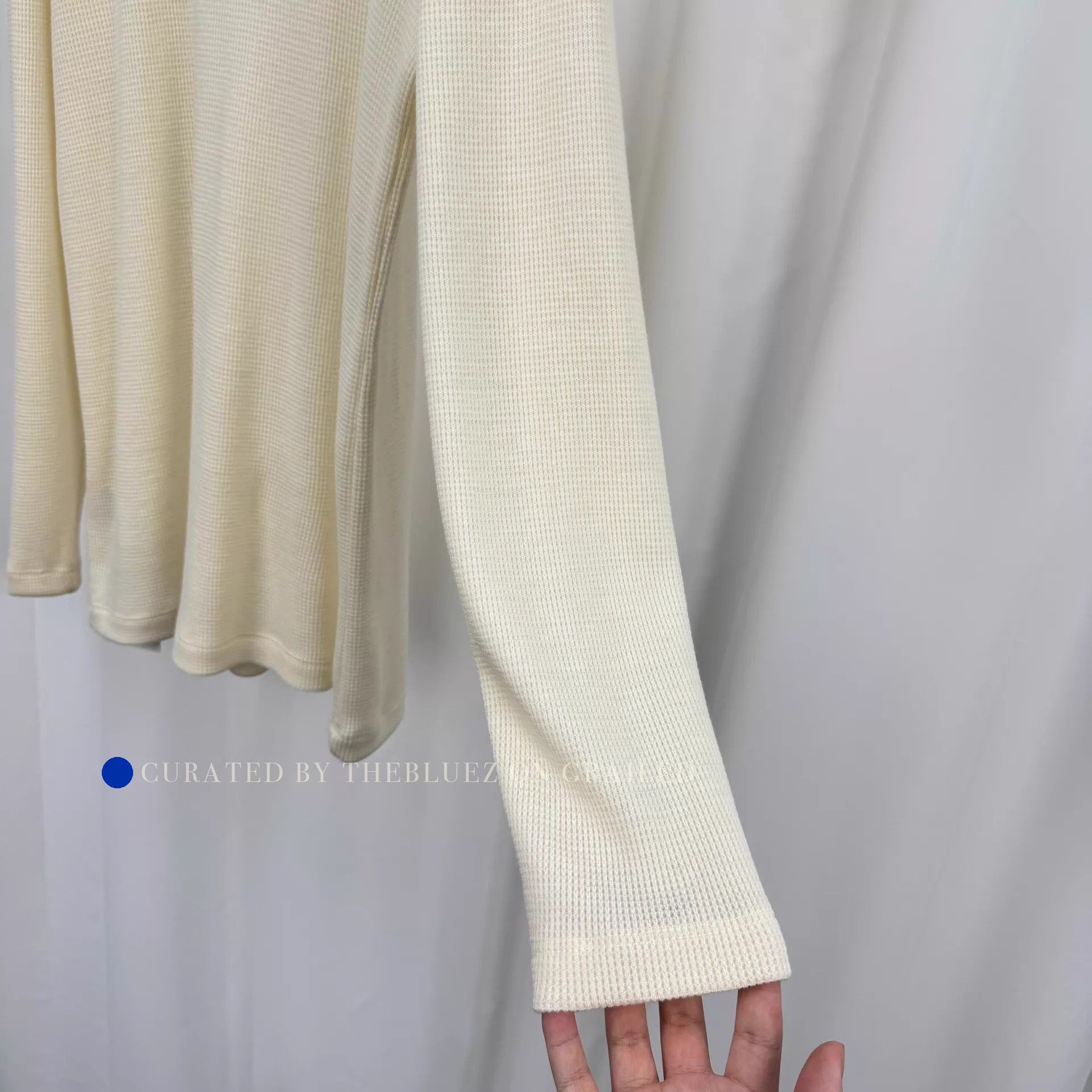 Chrome Hearts Unique Beige Waffle Long Sleeve with Silver Accents Size US XL / EU 56 / 4 - 4 Thumbnail