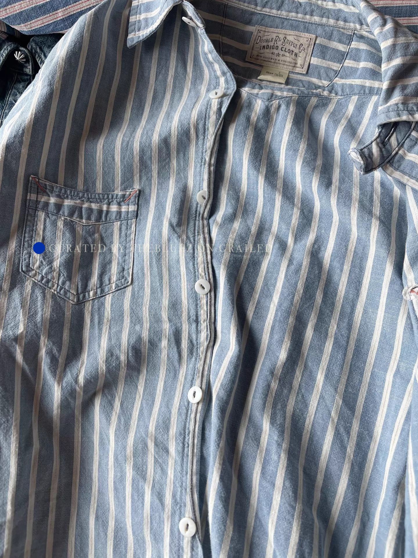 RRL Ralph Lauren Western Stripe Button-Up Shirt in Light Blue Size US S / EU 44-46 / 1 - 4 Thumbnail