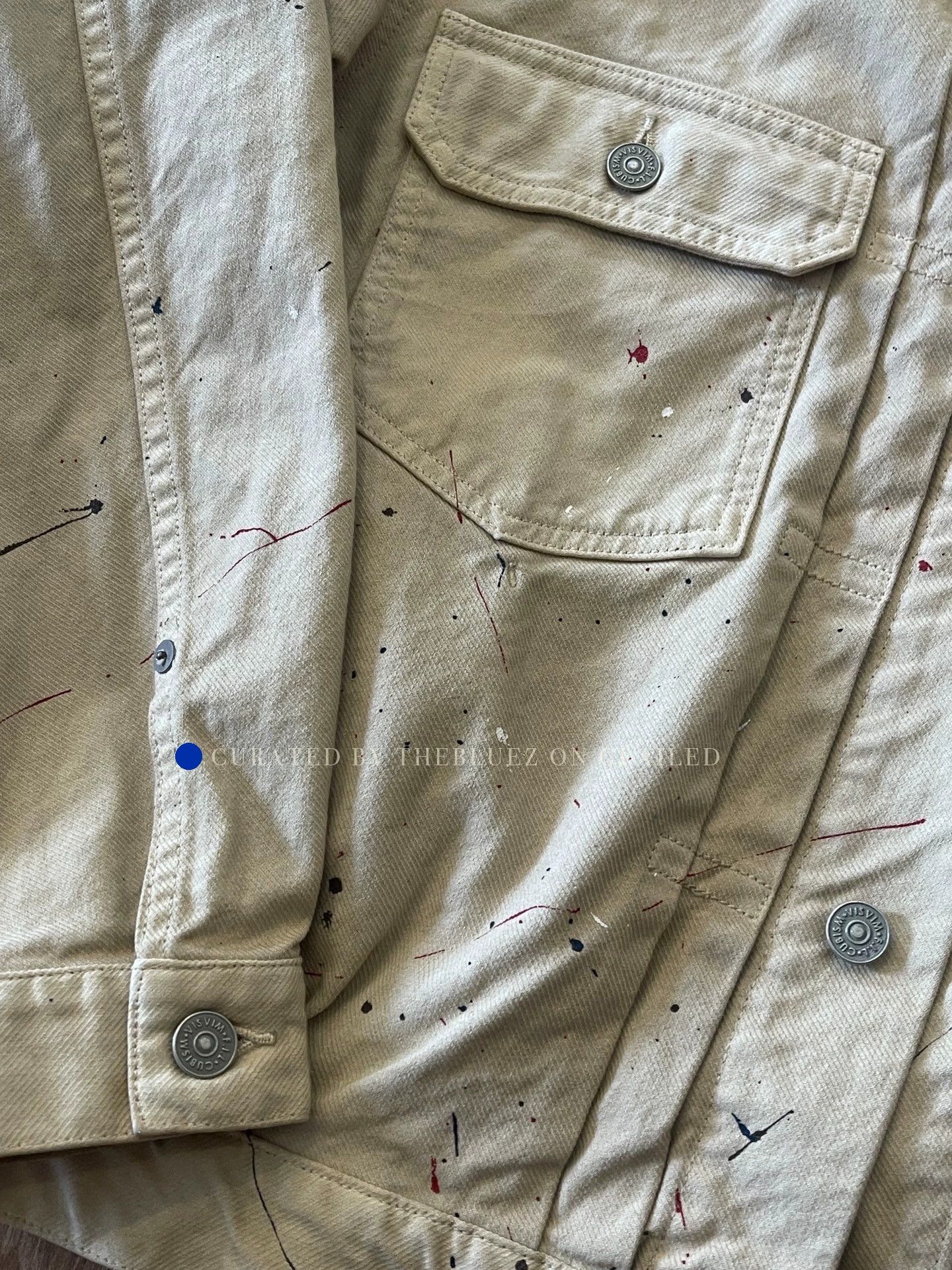 Visvim Ink Splatter Light Jacket in Beige Size US M / EU 48-50 / 2 - 3 Thumbnail