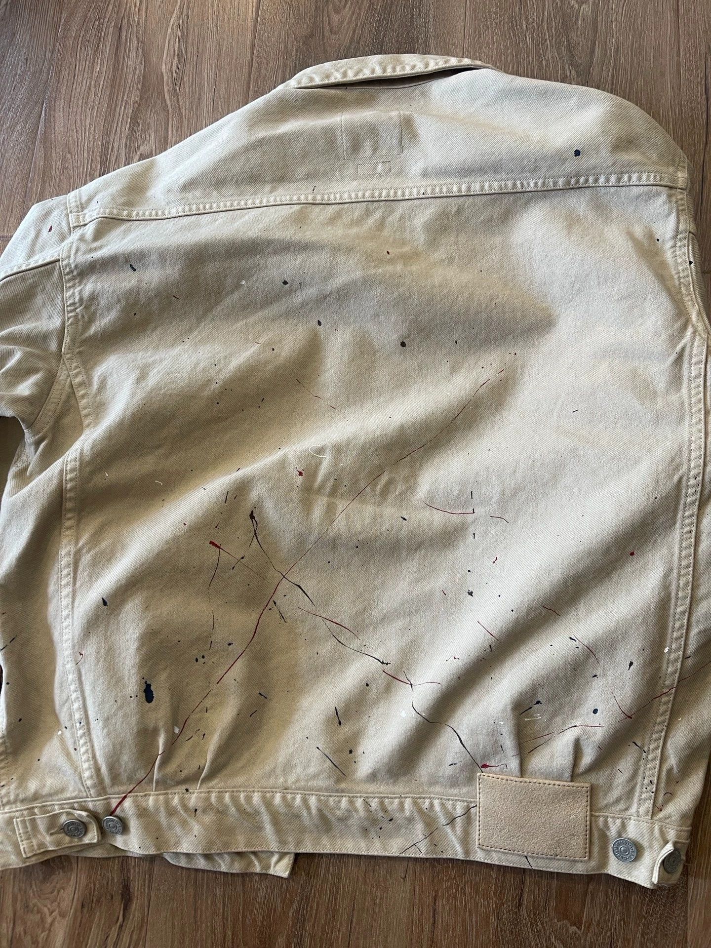 Visvim Ink Splatter Light Jacket in Beige Size US M / EU 48-50 / 2 - 5 Thumbnail