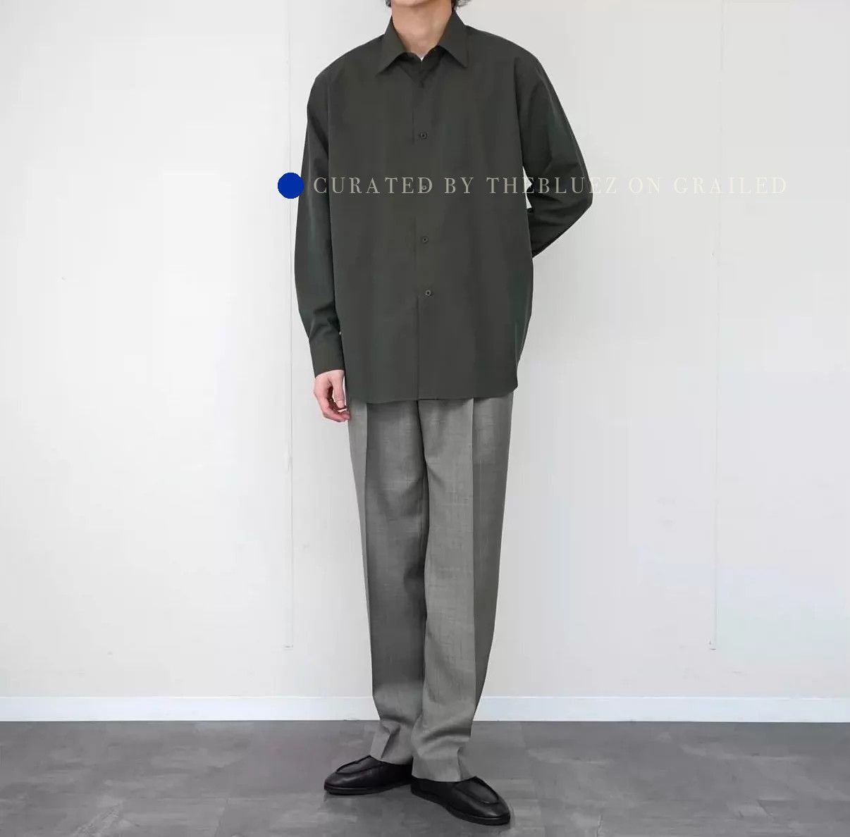 Auralee Washed Finx Chambray Long Sleeve Shirt Size US XL / EU 56 / 4 - 2 Thumbnail