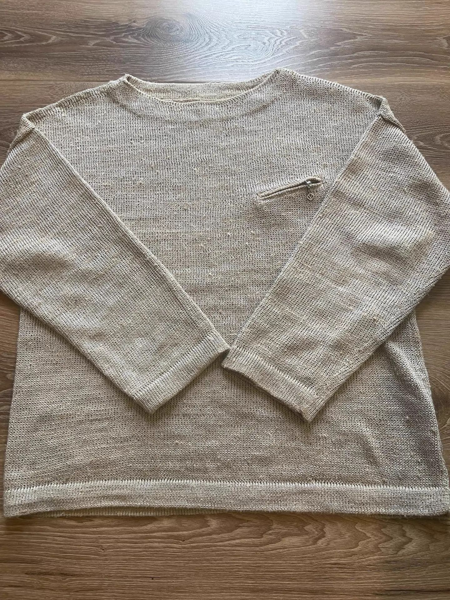 Visvim Beige Boat Neck Sweater Size US L / EU 52-54 / 3 - 3 Thumbnail