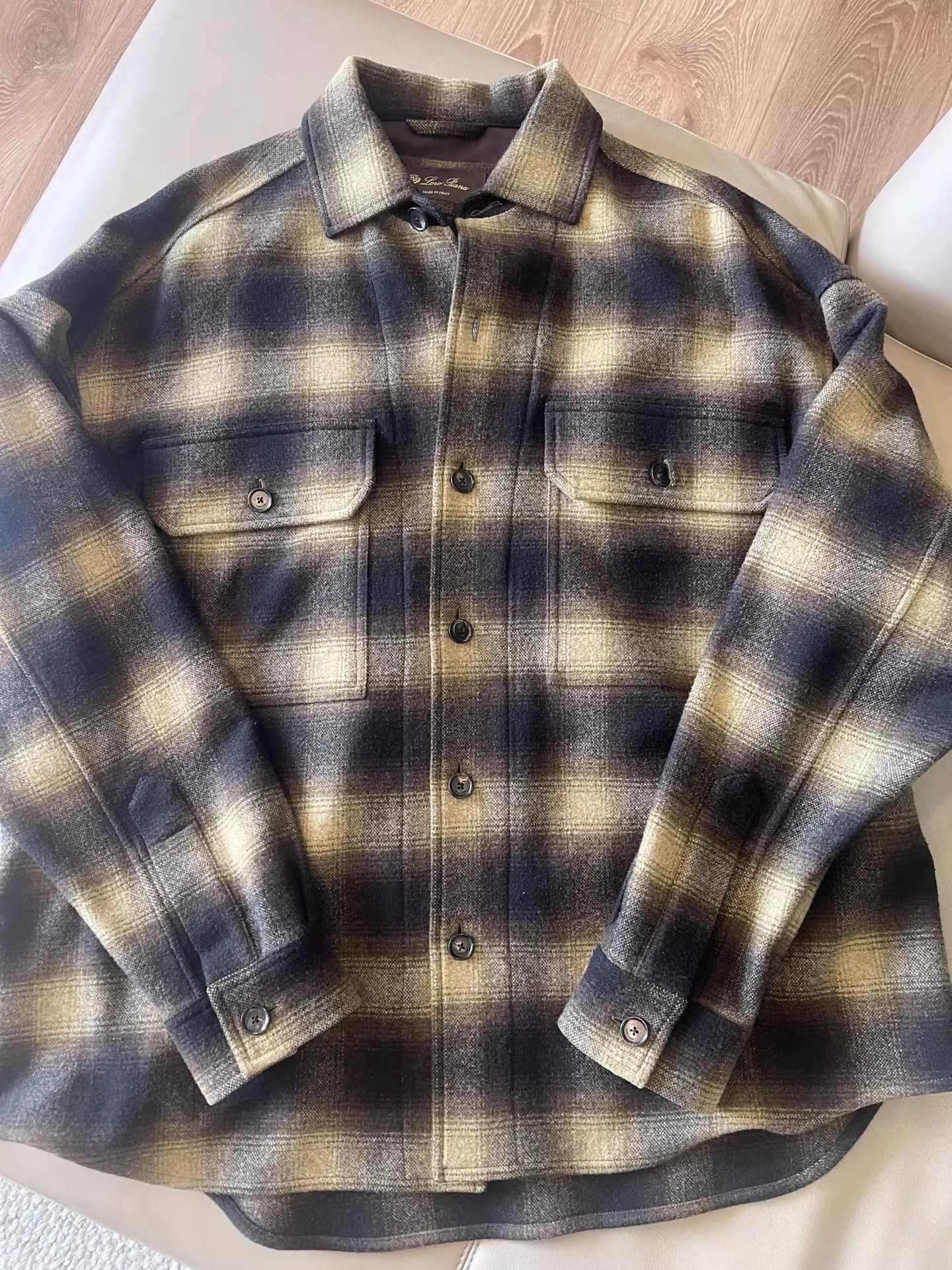 Loro Piana Multi-Color Wool Check Shirt Size US L / EU 52-54 / 3 - 2 Thumbnail