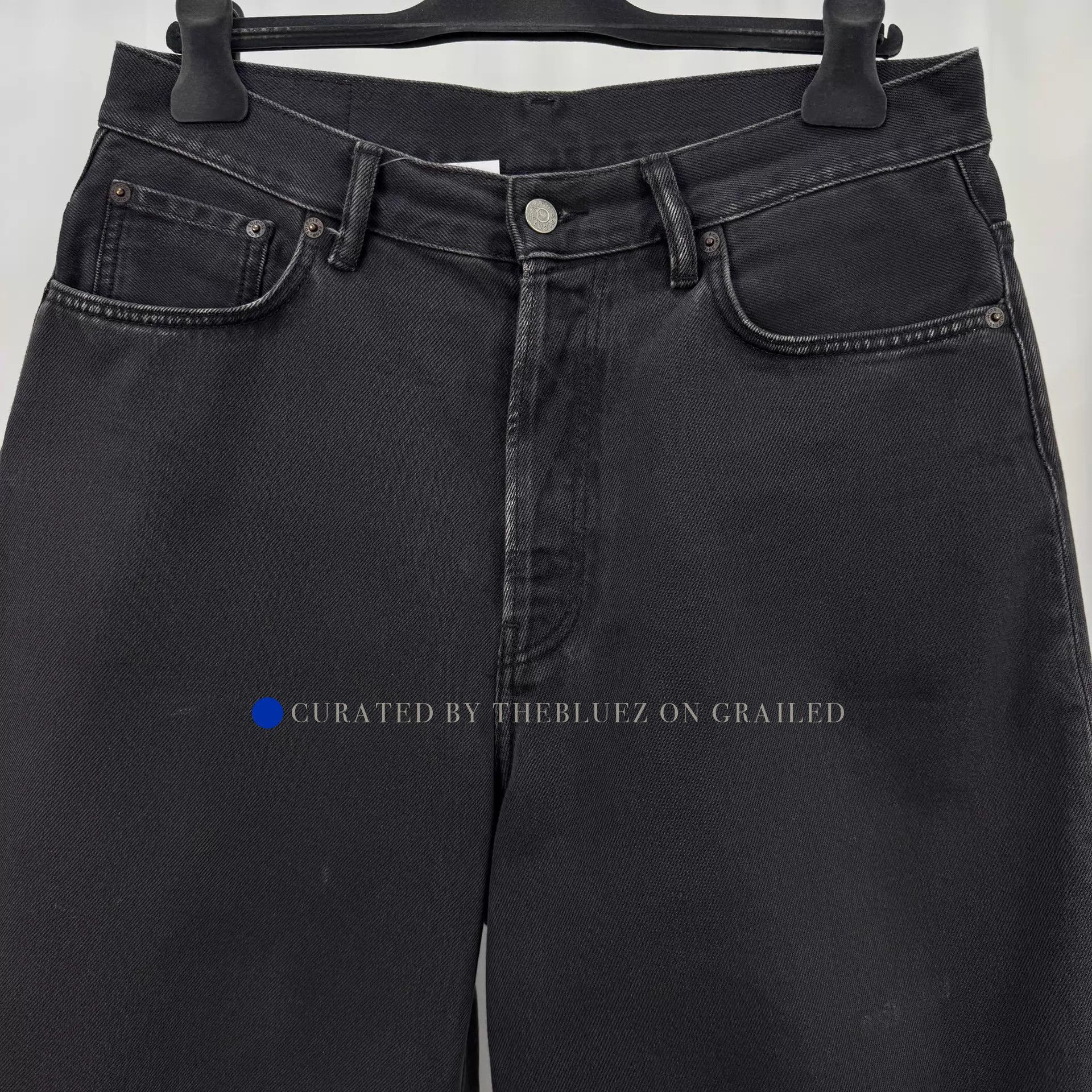 Acne Studios Black Washed Leather 7/8 Pants, Size 32 Size US 32 / EU 48 - 3 Thumbnail
