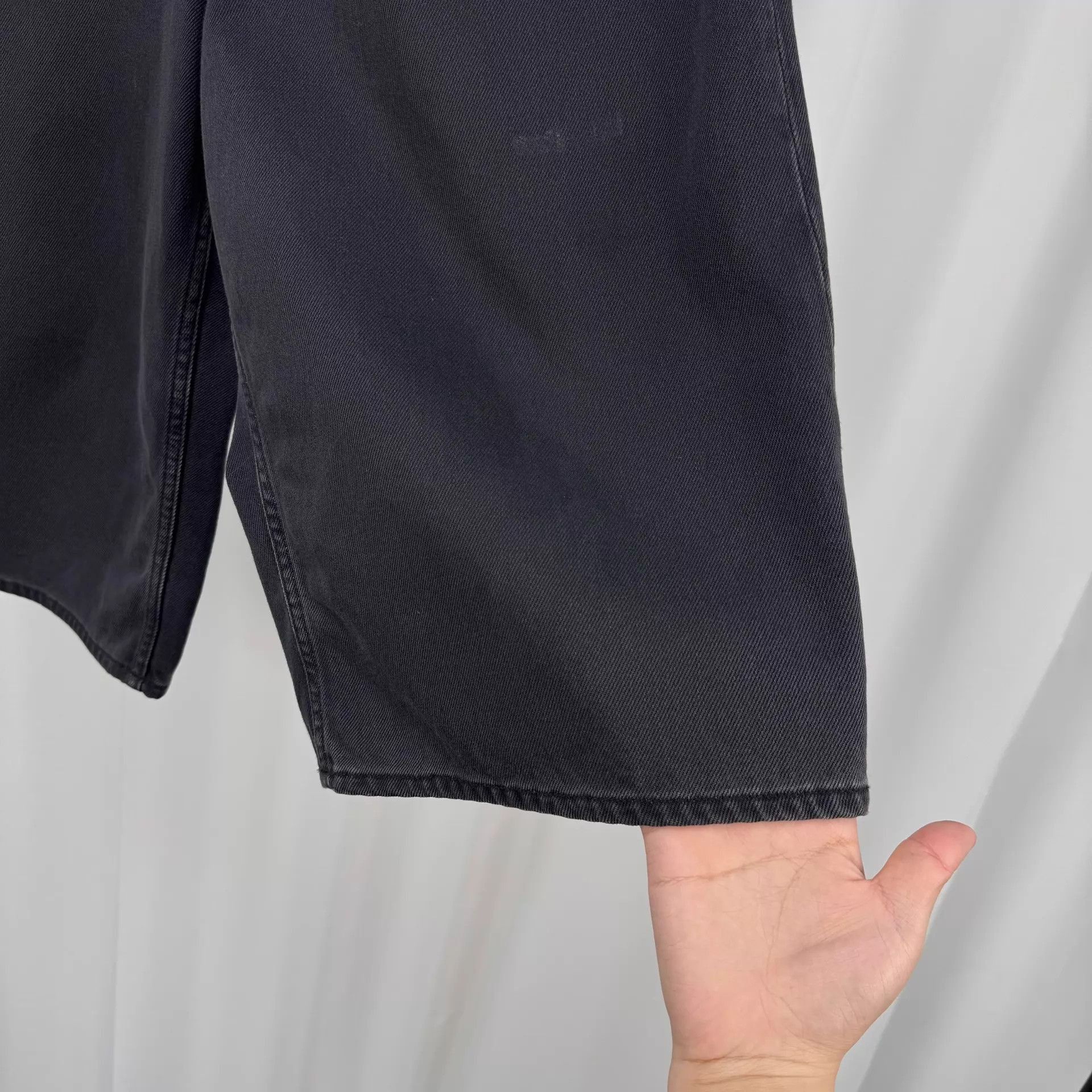 Acne Studios Black Washed Leather 7/8 Pants, Size 32 Size US 32 / EU 48 - 4 Thumbnail
