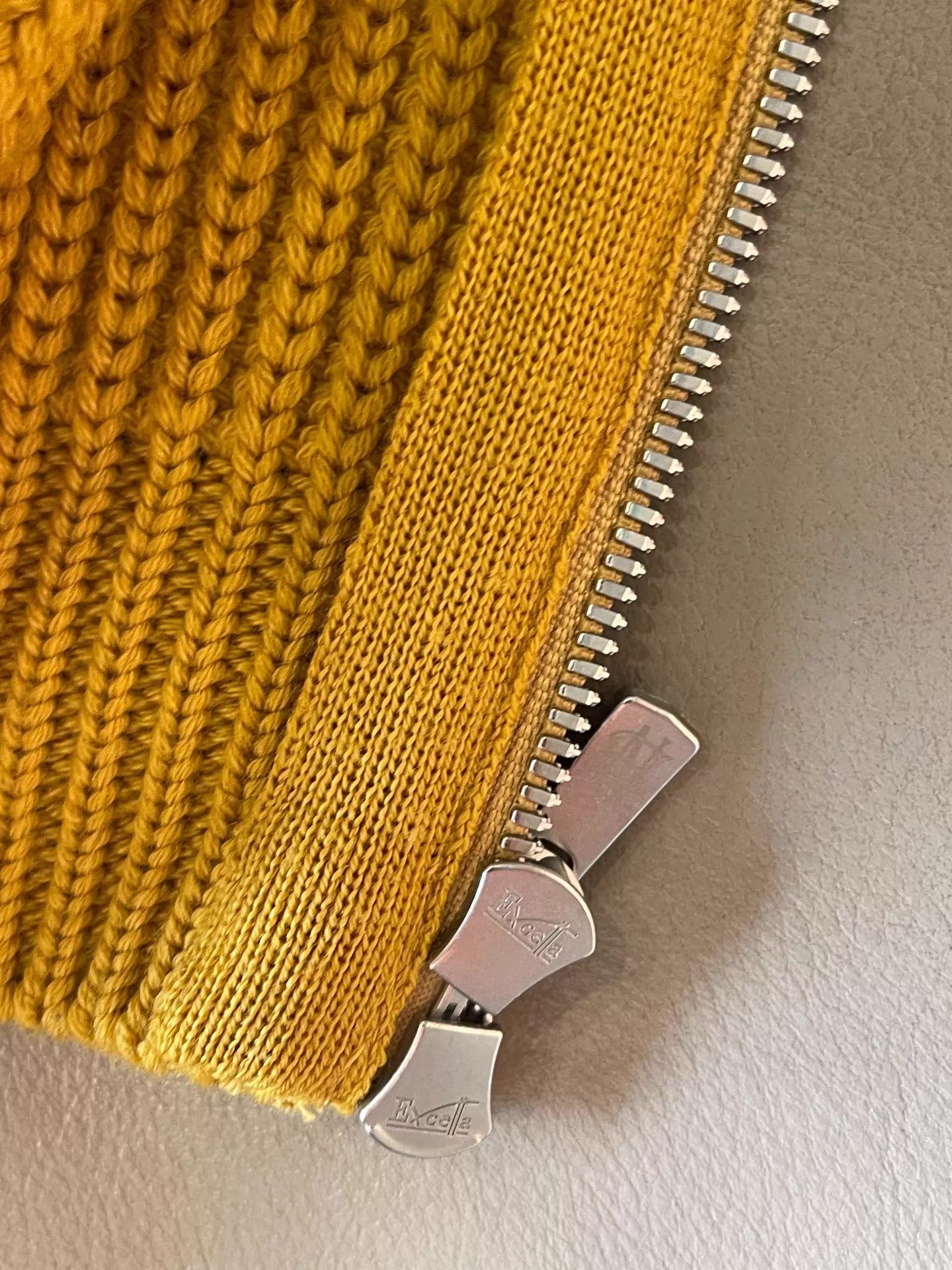 Batoner Yellow Knit Zip Sweater Size US M / EU 48-50 / 2 - 9 Thumbnail