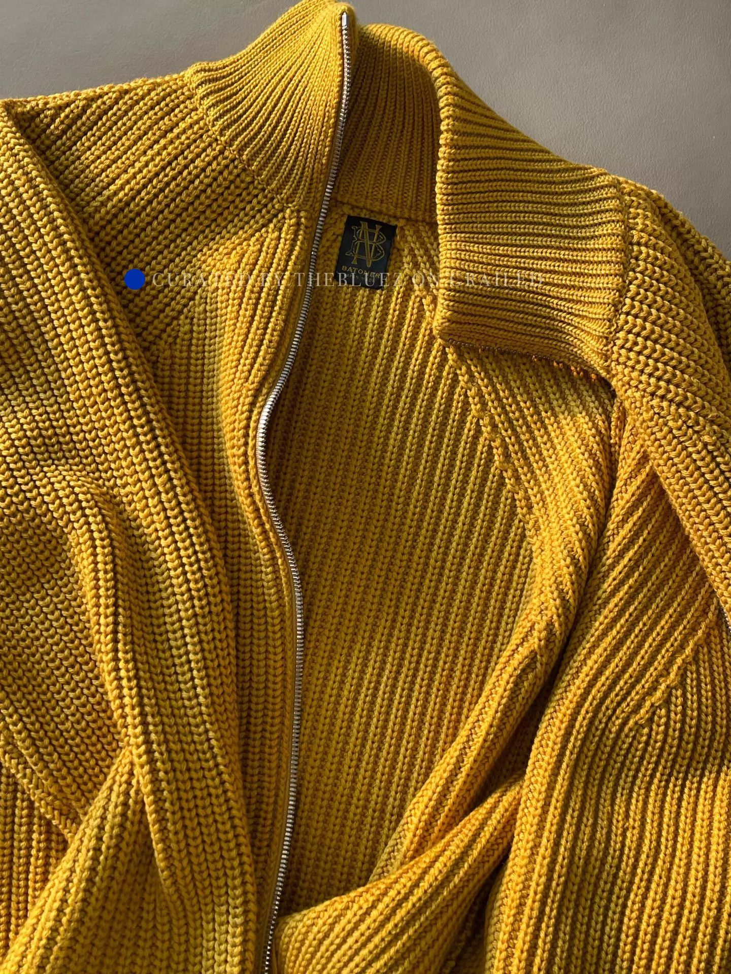 Batoner Yellow Knit Zip Sweater Size US M / EU 48-50 / 2 - 4 Thumbnail