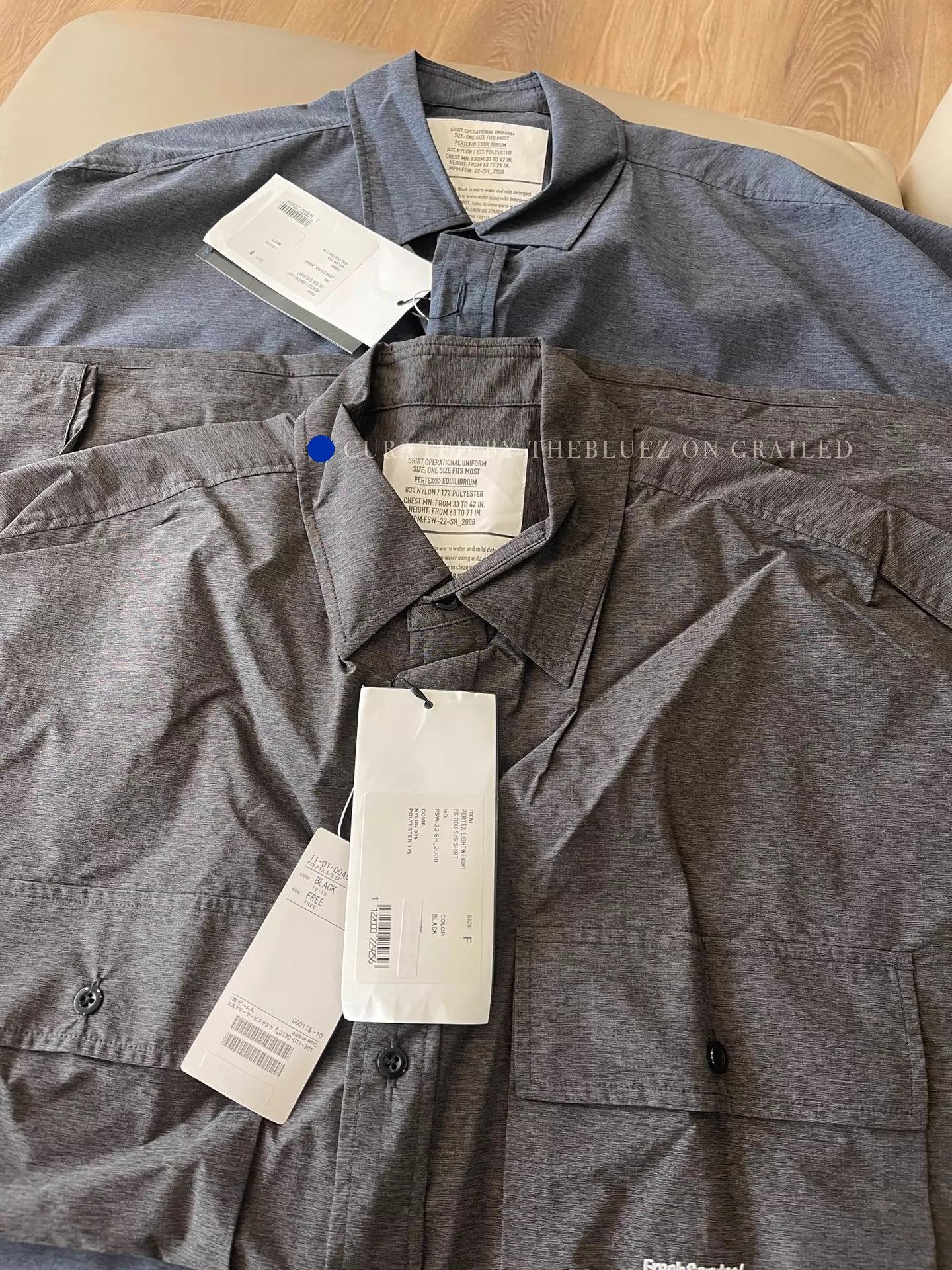 Beams Plus Blue Pertex Equilibrium Short Sleeve Button-Up Size US L / EU 52-54 / 3 - 4 Thumbnail