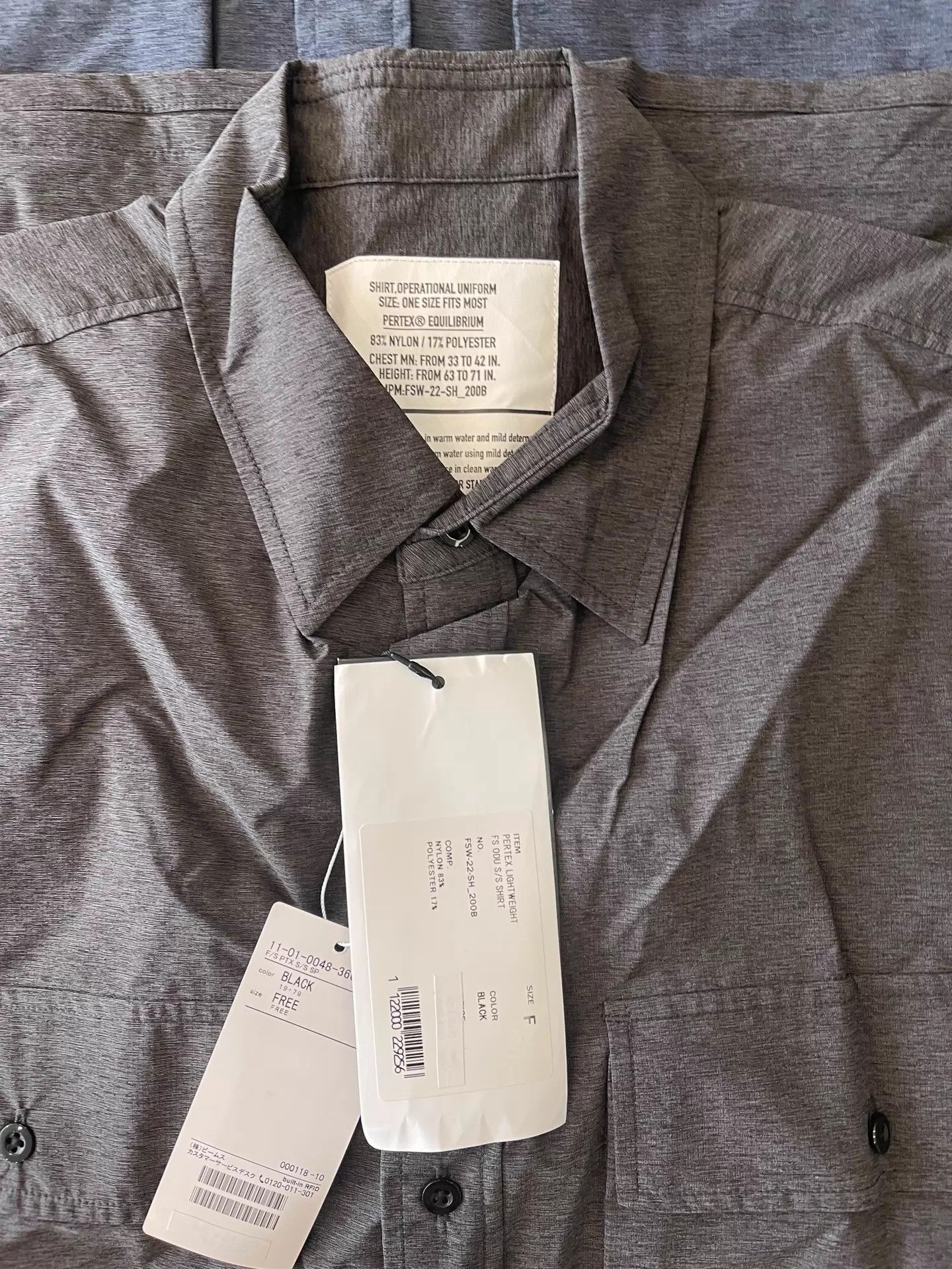 Beams Plus Blue Pertex Equilibrium Short Sleeve Button-Up Size US L / EU 52-54 / 3 - 3 Thumbnail