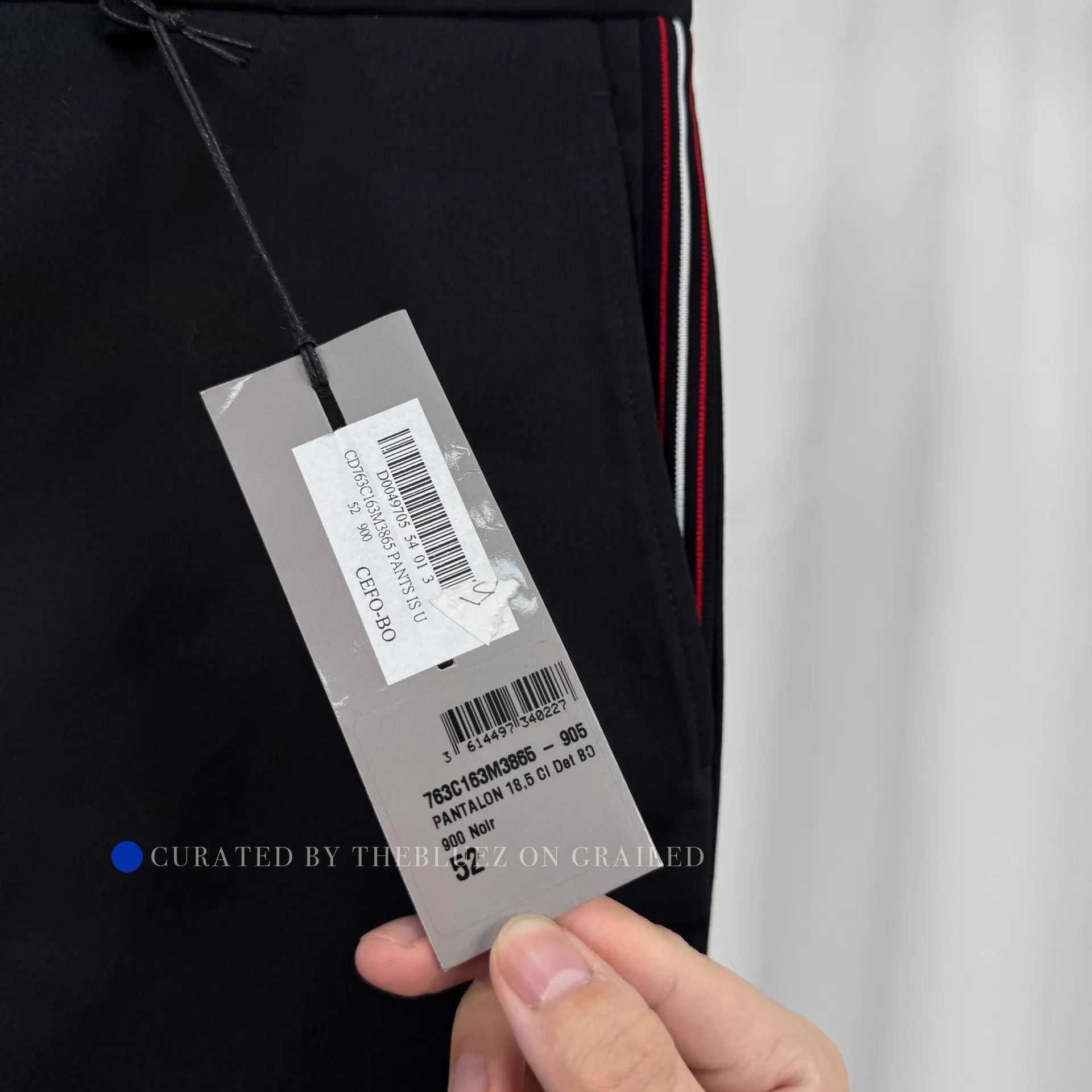 Dior Stylish Black Casual Pants with Embroidered Stripes Size US 36 / EU 52 - 5 Thumbnail