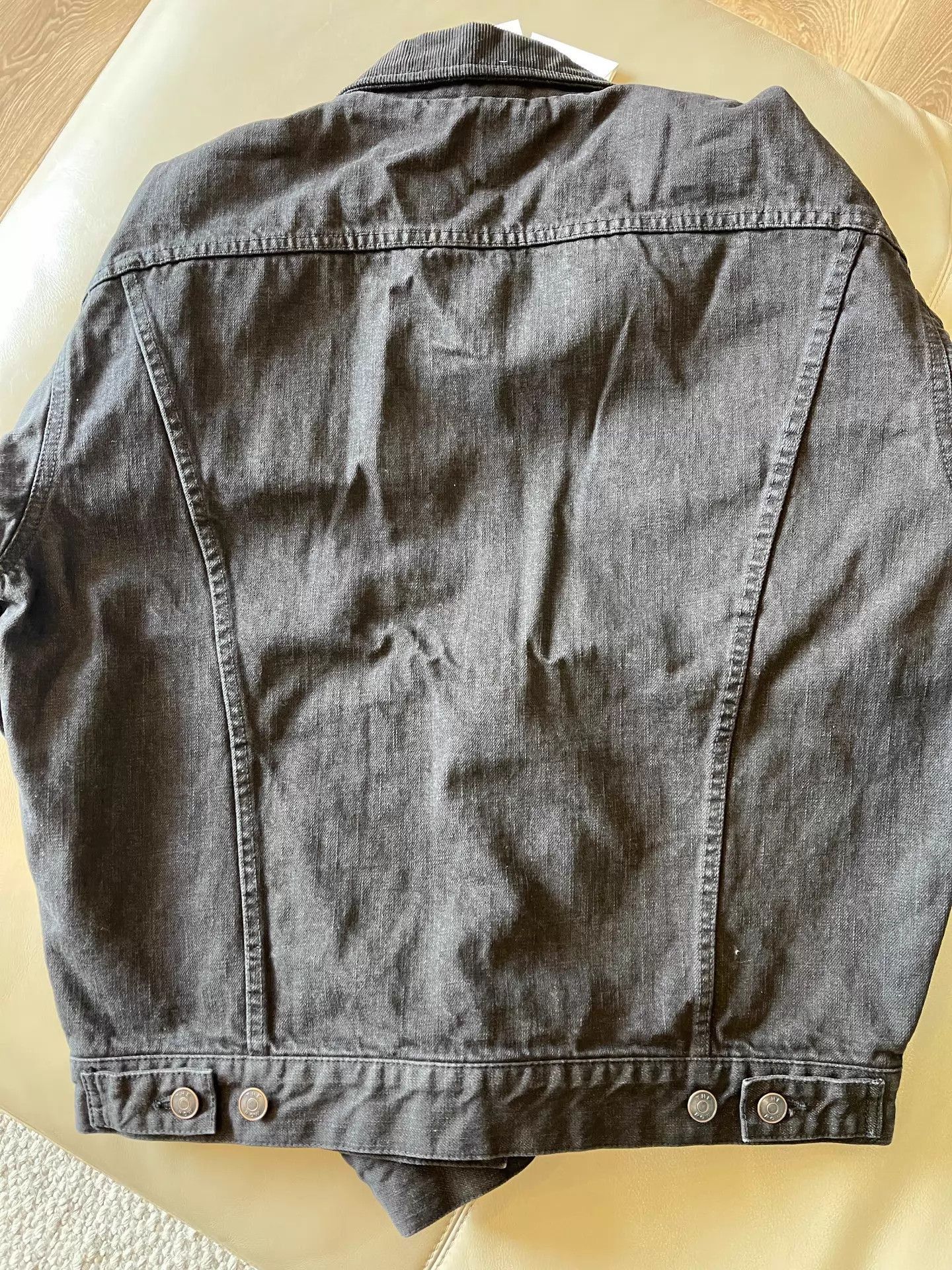 The Row Washed Black Denim Jacket with Corduroy Collar Size US S / EU 44-46 / 1 - 5 Thumbnail