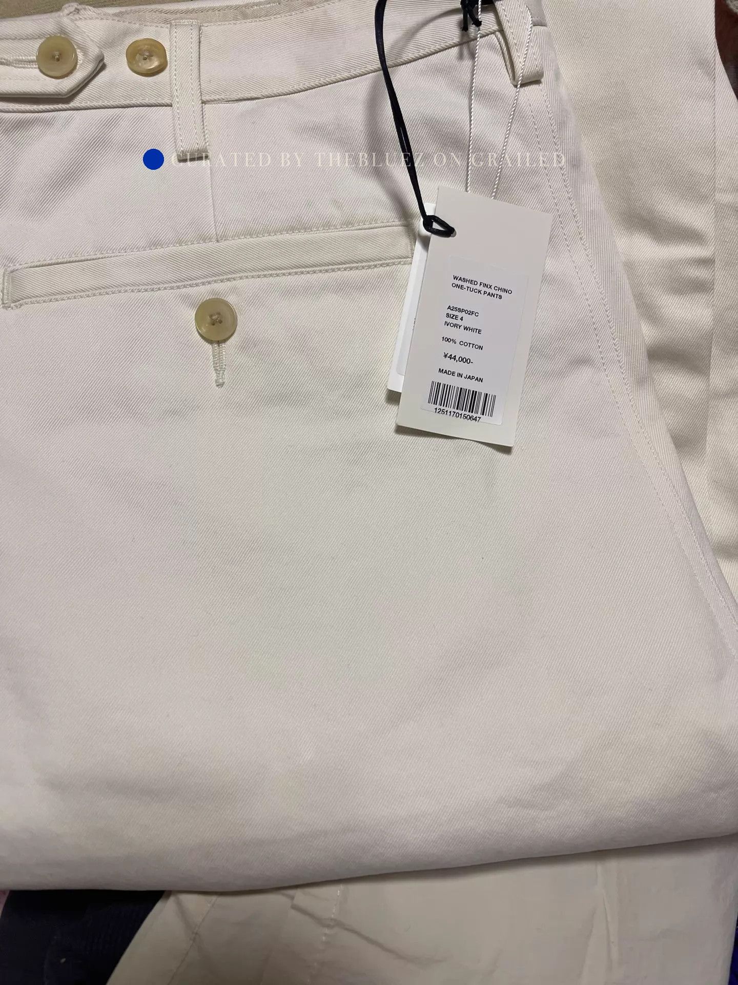 Auralee Washed Finx Chino in White Size US 36 / EU 52 - 5 Thumbnail