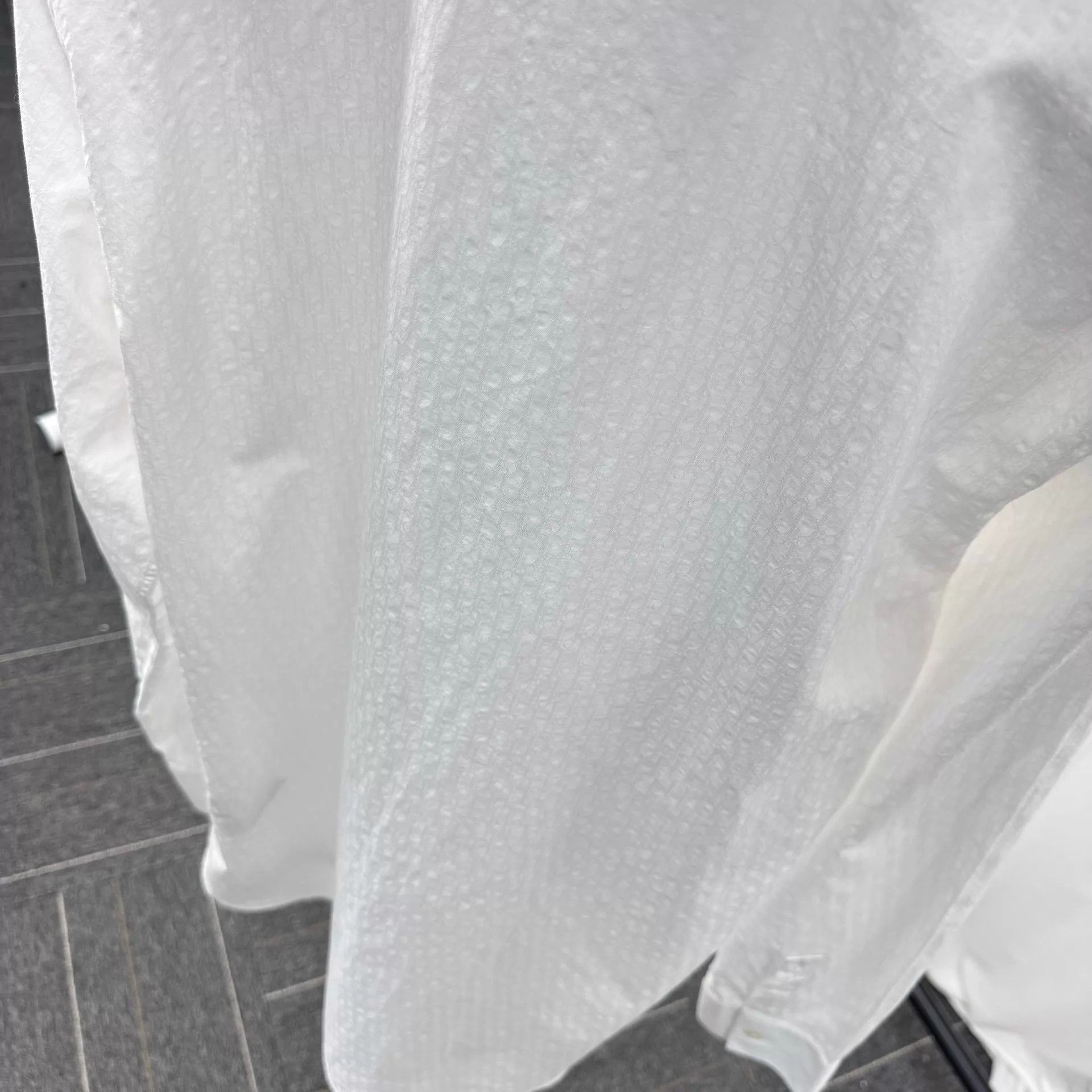 Dior Elegant White Oblique Pattern Button-Up Shirt Size US M / EU 48-50 / 2 - 5 Thumbnail