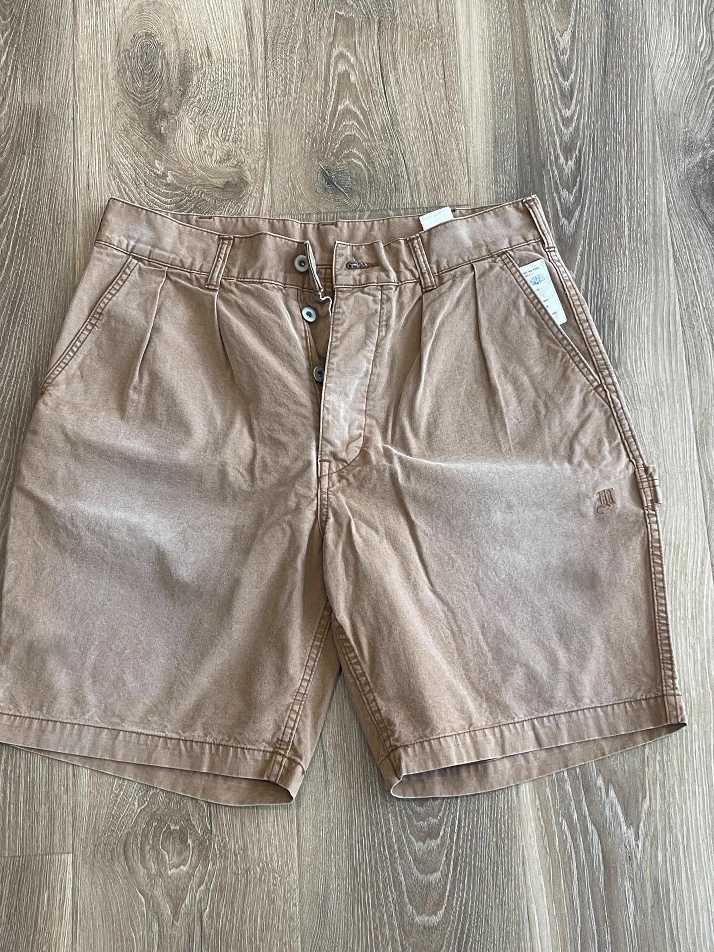 Madness Brown Chino Shorts - Heavy Washed Size US 32 / EU 48 - 2 Thumbnail