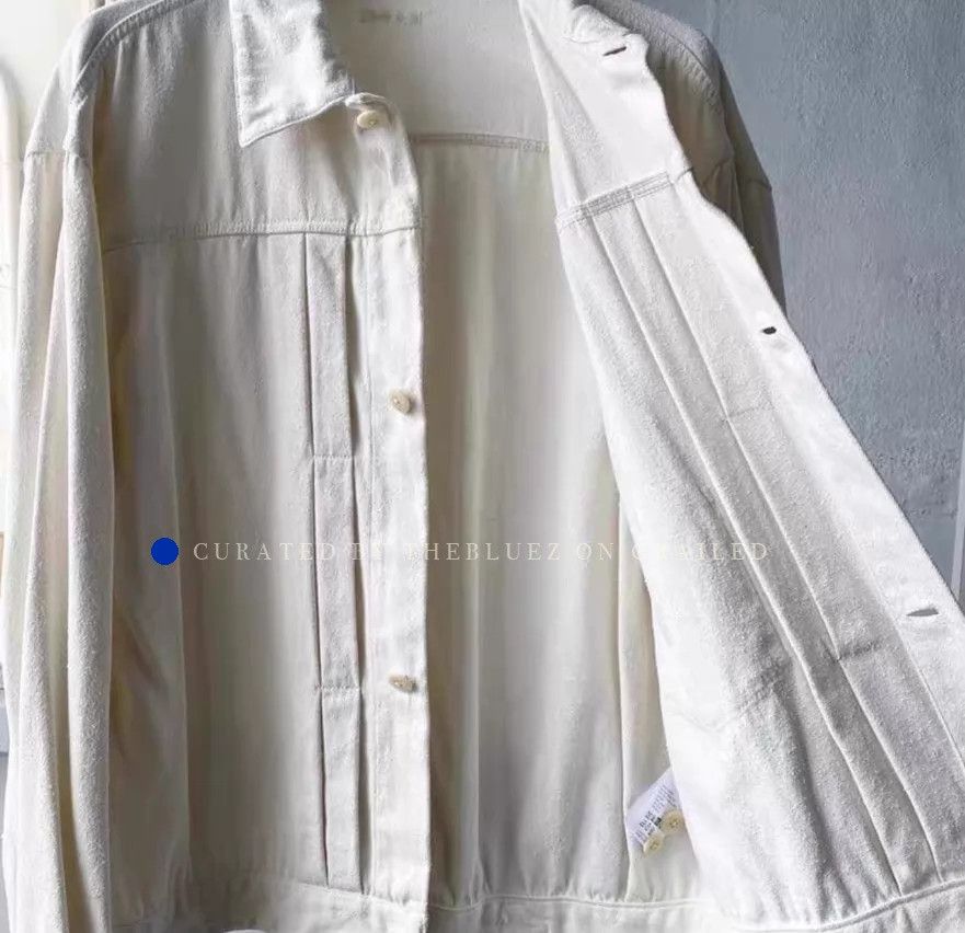 Comoli Rare Silk Napped White Jacket Size US M / EU 48-50 / 2 - 4 Thumbnail