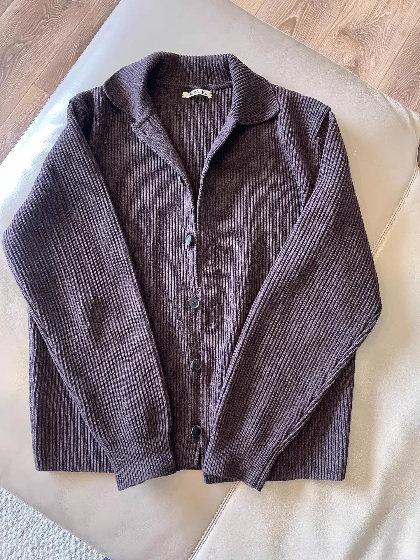 Auralee Super Fine Wool Cardigan in Brown Size US L / EU 52-54 / 3 - 6 Thumbnail