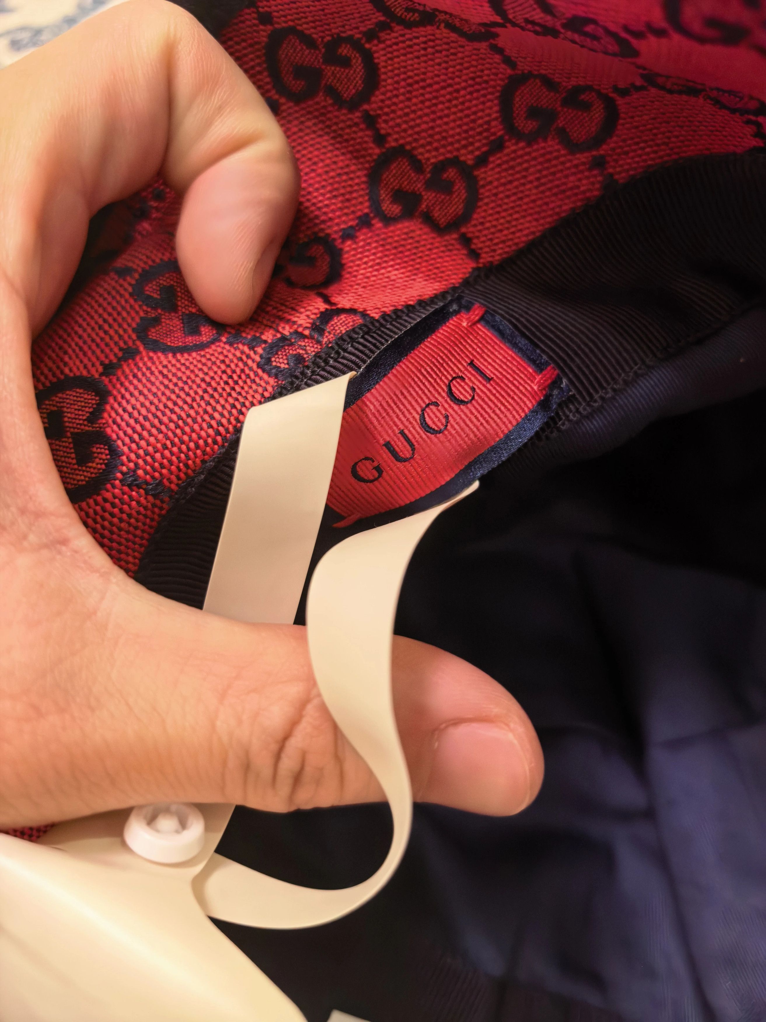 Gucci Red Full Print Logo Bucket Hat Size ONE SIZE - 4 Thumbnail