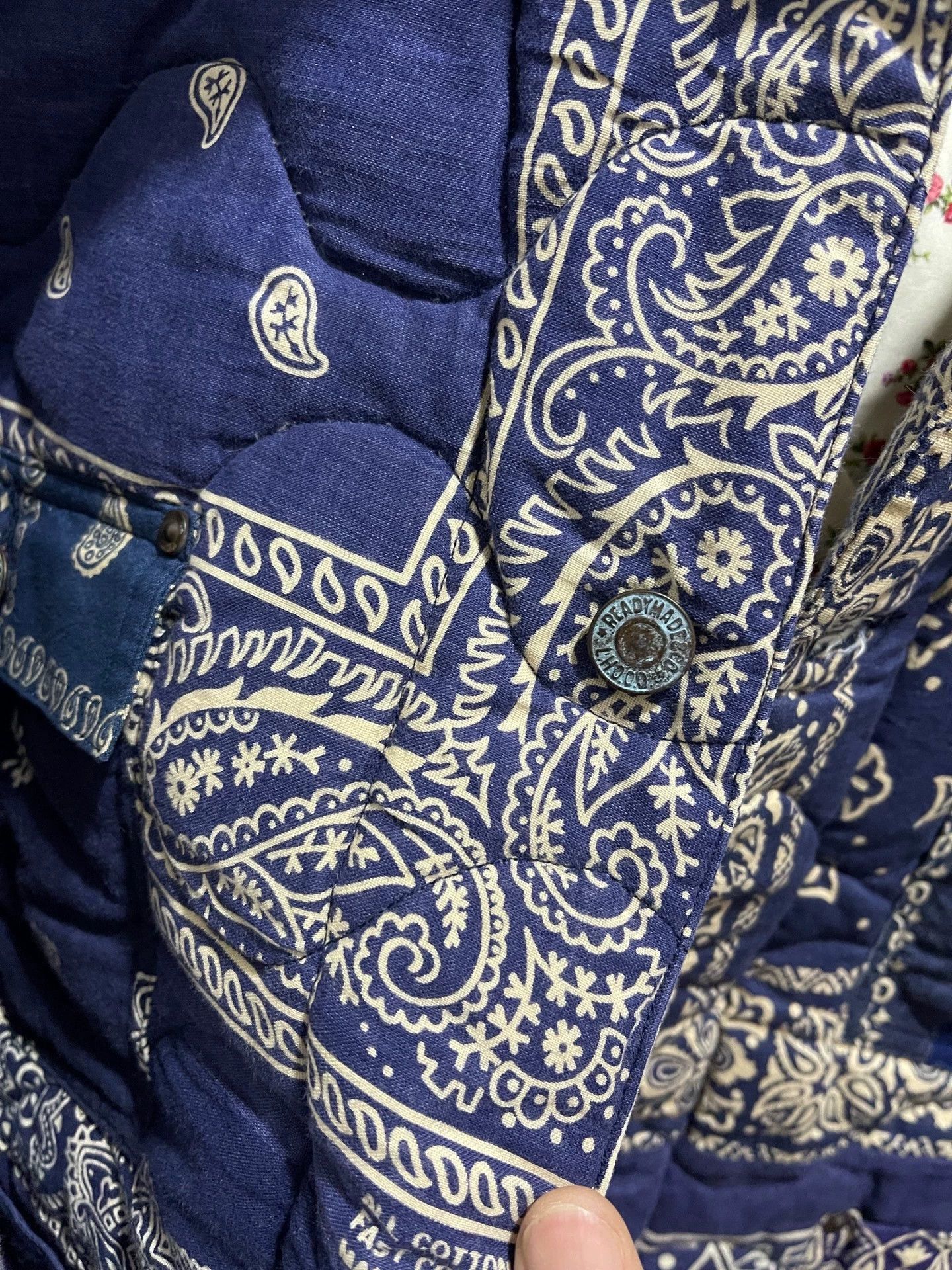 READYMADE Blue Bandana Print Down Jacket Size US L / EU 52-54 / 3 - 5 Thumbnail