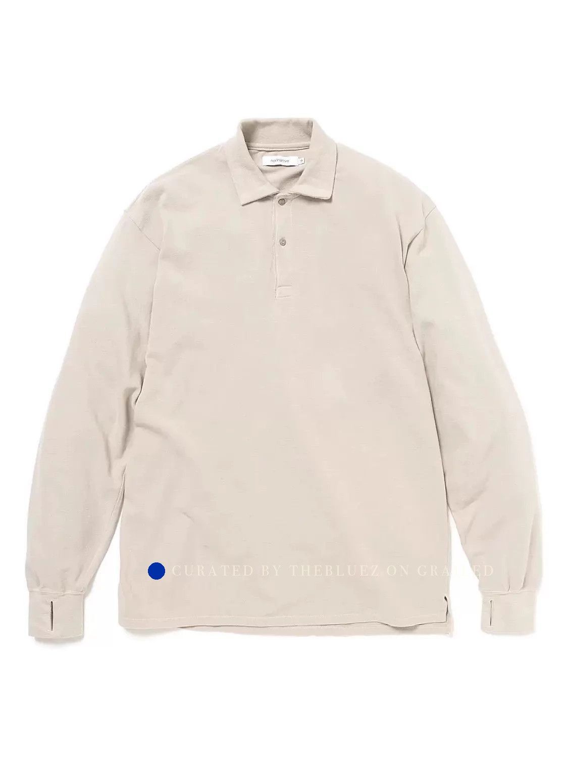 Nonnative Officer Long Sleeve Polo Shirt in Sax Blue Size US M / EU 48-50 / 2 - 2 Thumbnail