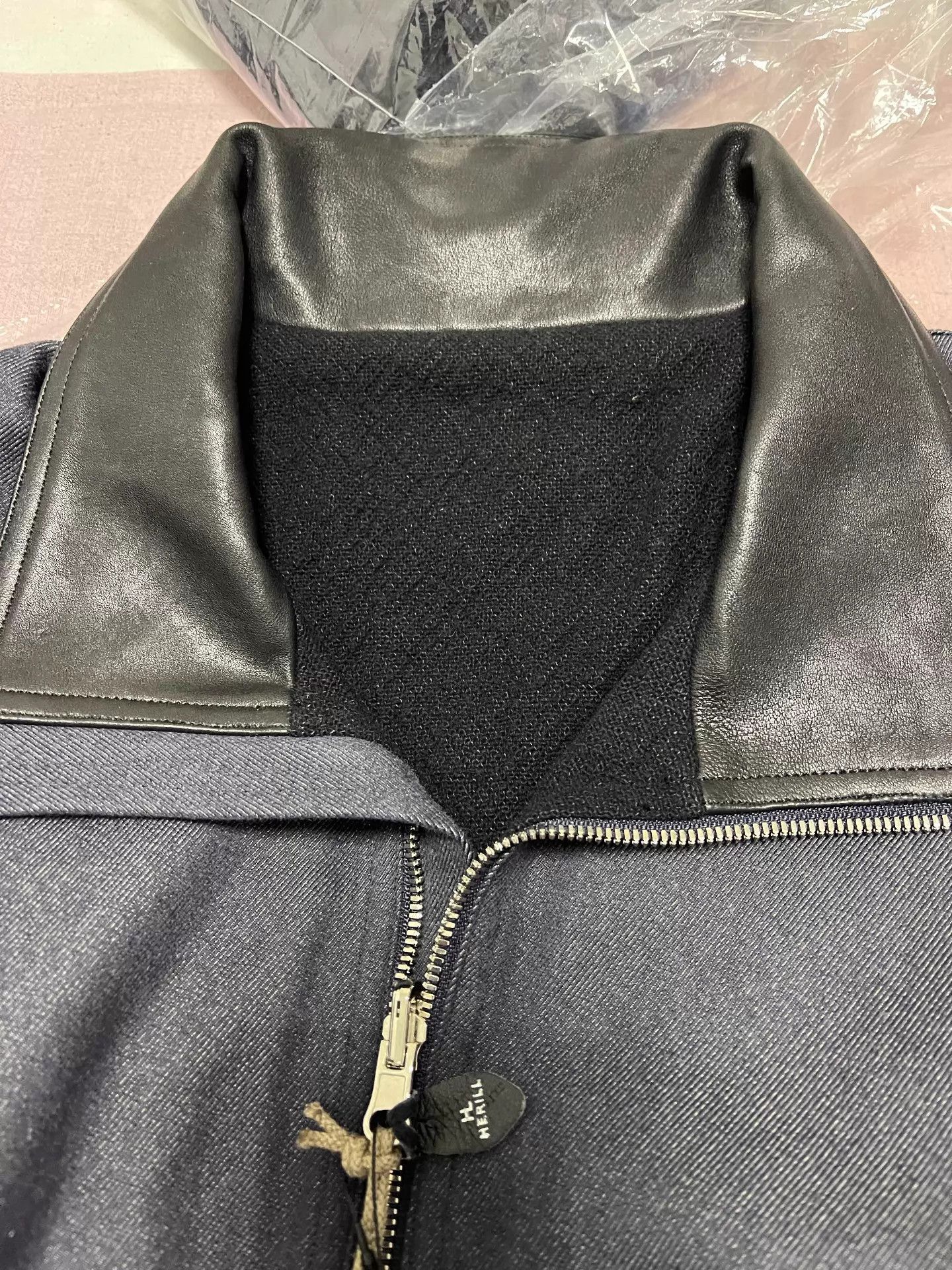Herill Weekend Navy Sheepskin Collar Jacket Size US M / EU 48-50 / 2 - 2 Thumbnail