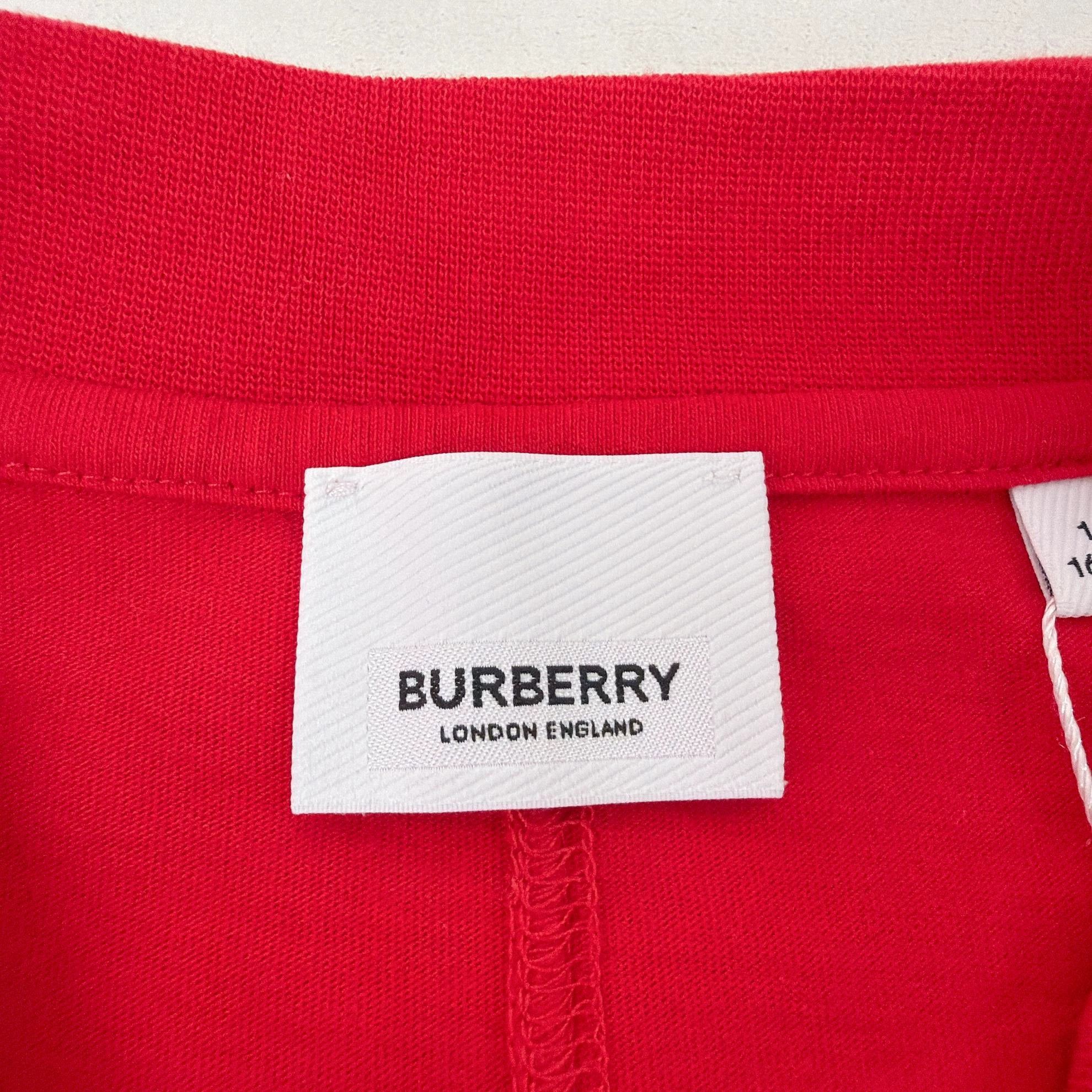 Burberry Red Logo Long Sleeve Tee in XS Size US XS / EU 42 / 0 - 6 Thumbnail
