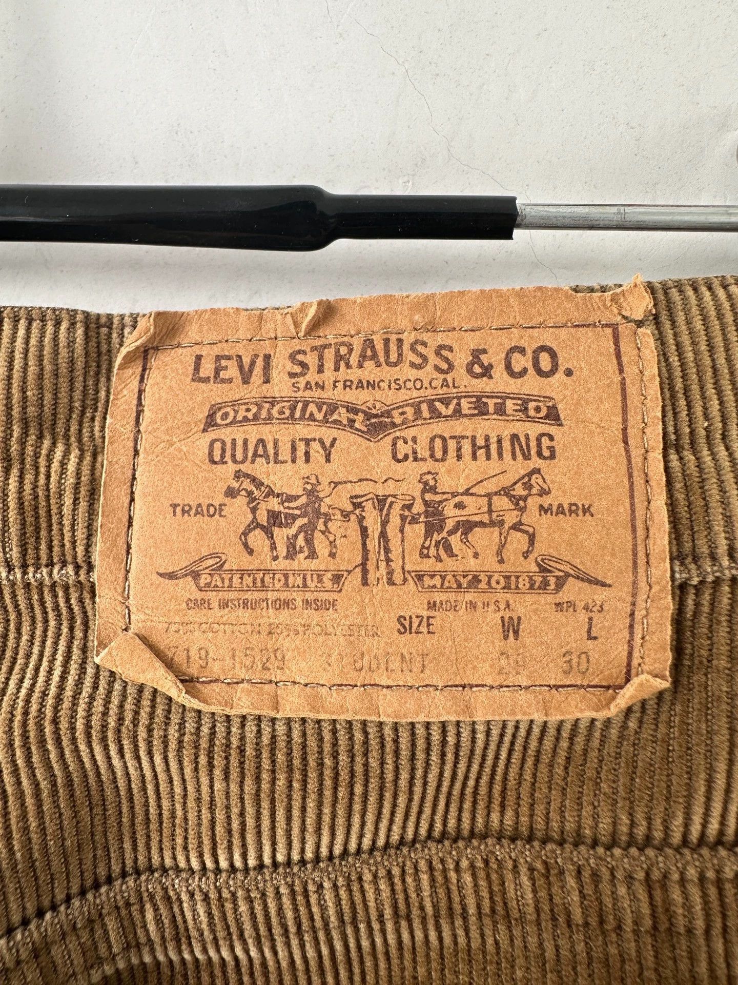 Levi's Vintage Corduroy 5-Pocket Pants Size US 30 / EU 46 - 5 Thumbnail