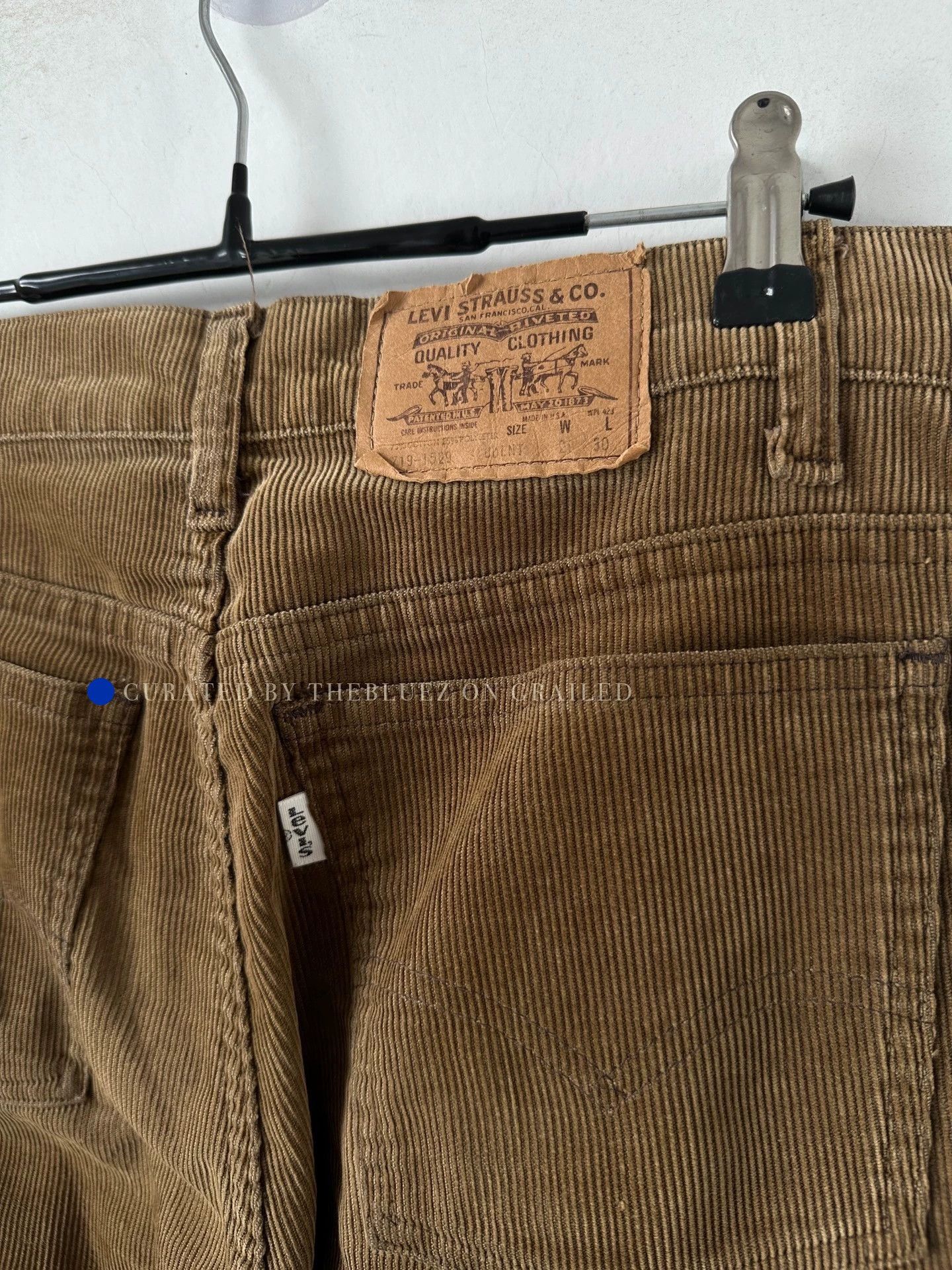 Levi's Vintage Corduroy 5-Pocket Pants Size US 30 / EU 46 - 4 Thumbnail