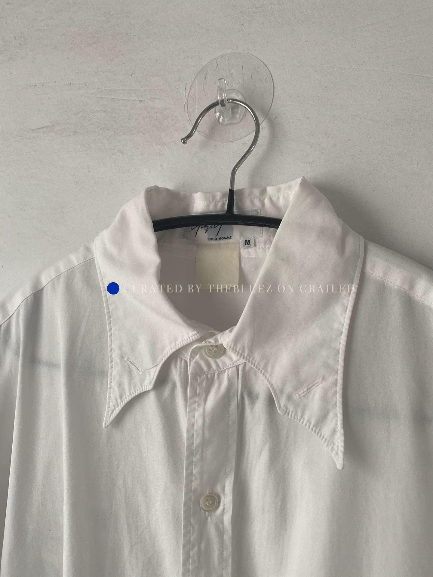 Yohji Yamamoto 90s Batwing Collar Shirt in White Size US M / EU 48-50 / 2 - 3 Thumbnail
