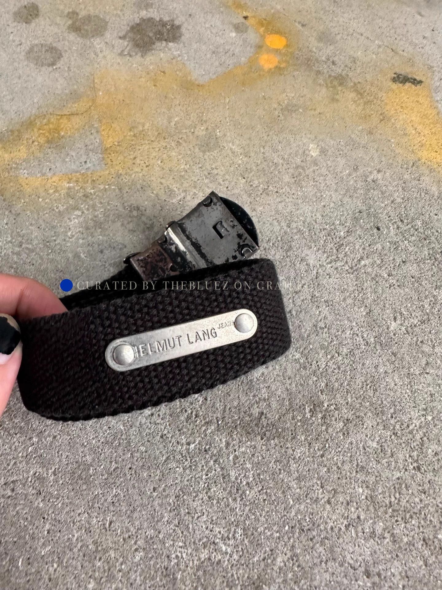Helmut Lang Vintage Metal Belt with Canvas Detailing Size ONE SIZE - 3 Thumbnail
