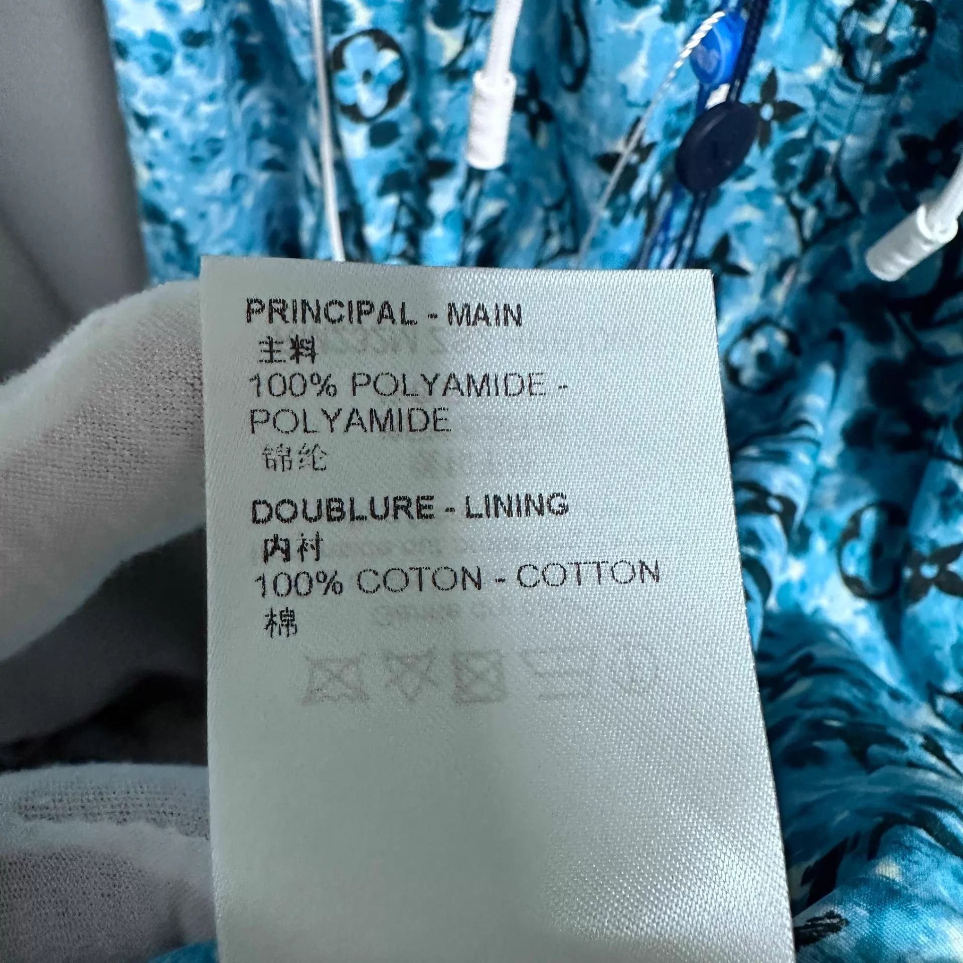 Louis Vuitton Logo All Over Hooded Blue Jacket Size US M / EU 48-50 / 2 - 8 Thumbnail