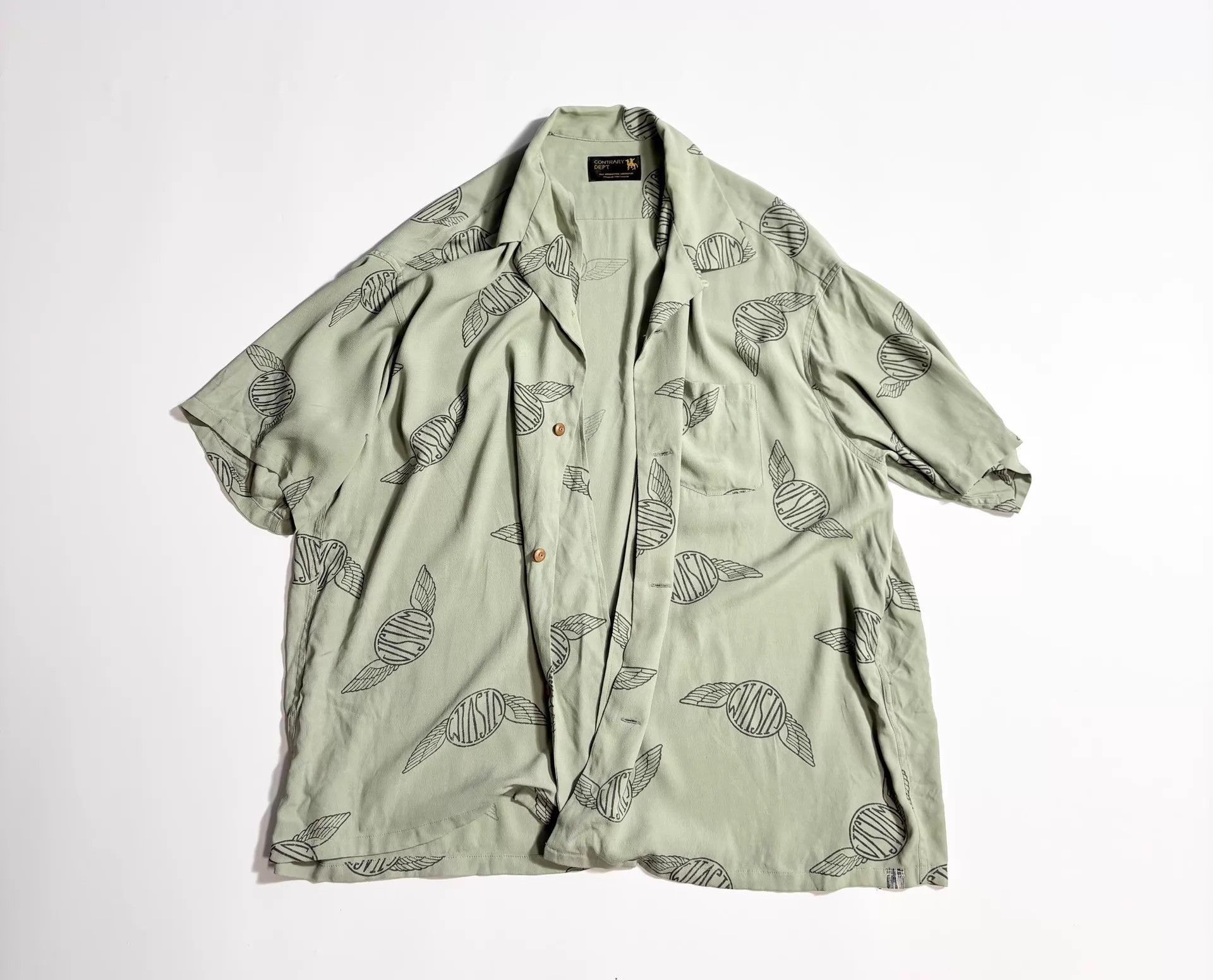 Visvim Stylish Green Button-Up Shirt Size L Size US L / EU 52-54 / 3 - 2 Thumbnail