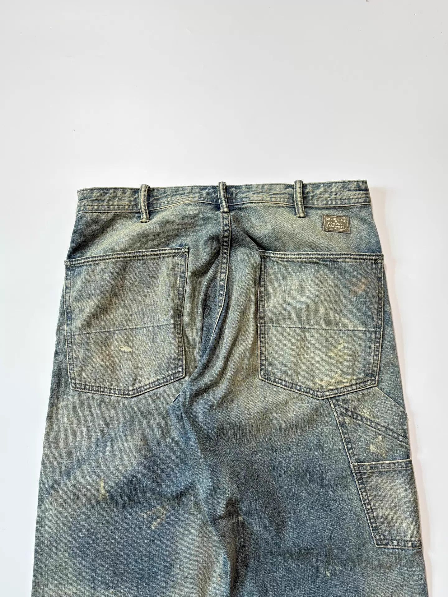 RRL Ralph Lauren Distressed Blue Utility Jeans Size US 30 / EU 46 - 6 Thumbnail