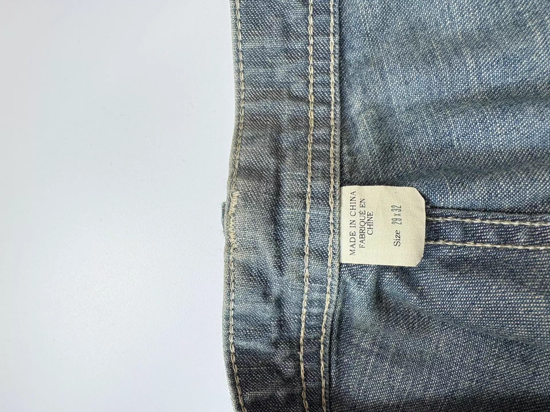 RRL Ralph Lauren Distressed Blue Utility Jeans Size US 30 / EU 46 - 4 Thumbnail