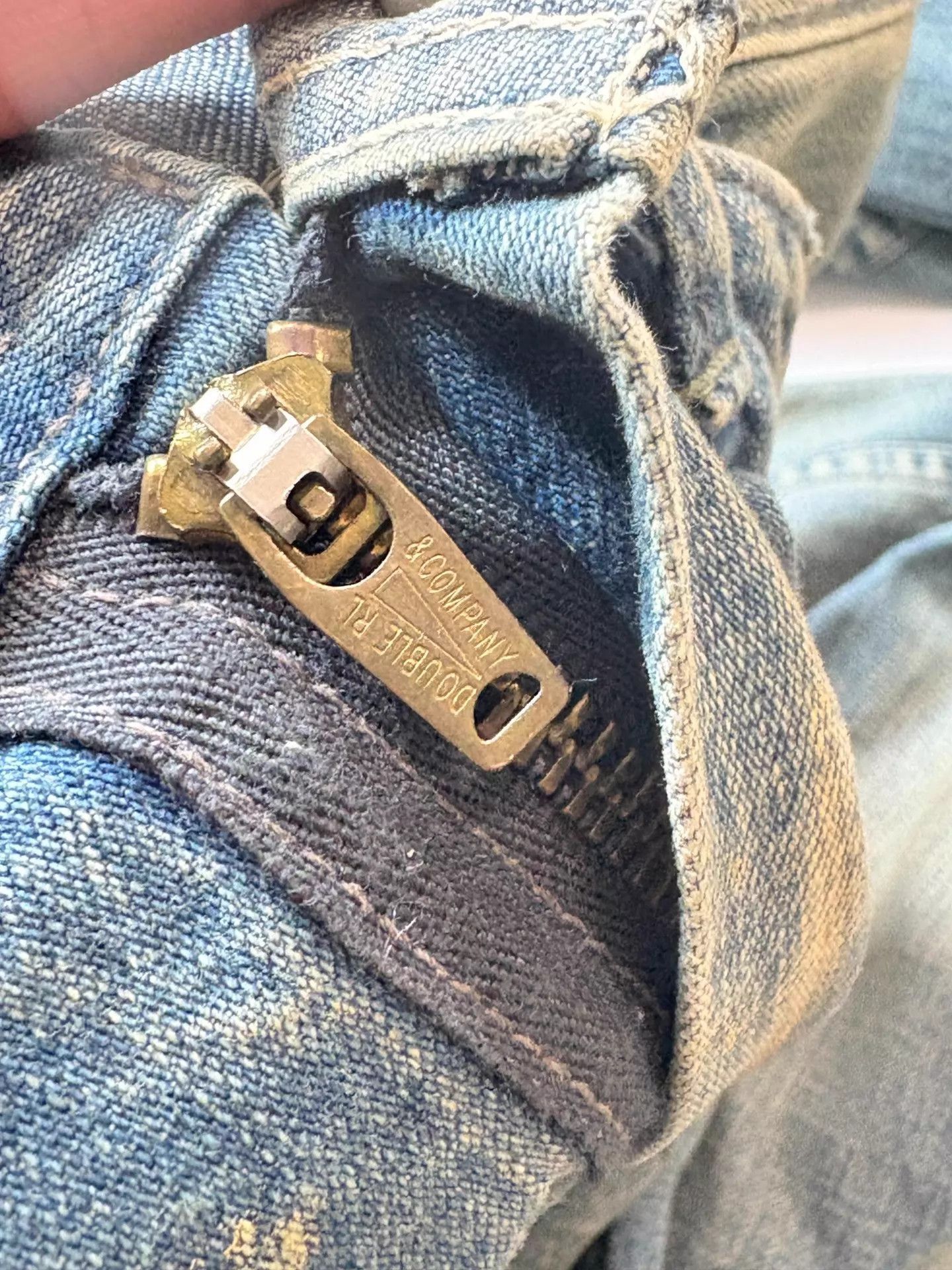 RRL Ralph Lauren Distressed Blue Utility Jeans Size US 30 / EU 46 - 8 Thumbnail