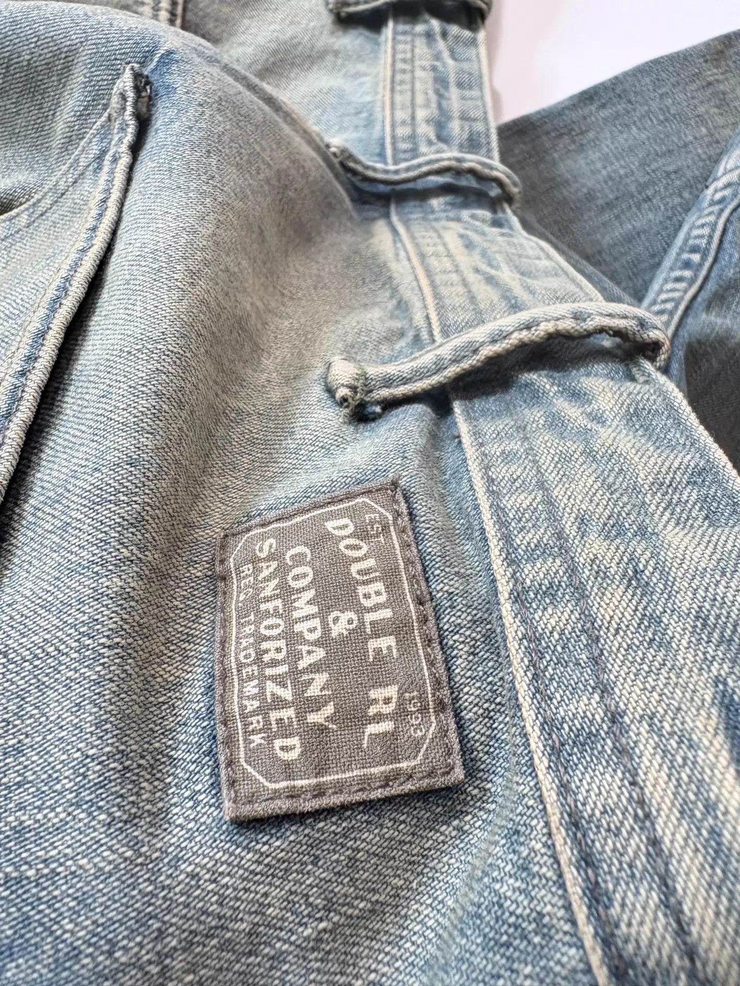 RRL Ralph Lauren Distressed Blue Utility Jeans Size US 30 / EU 46 - 9 Thumbnail