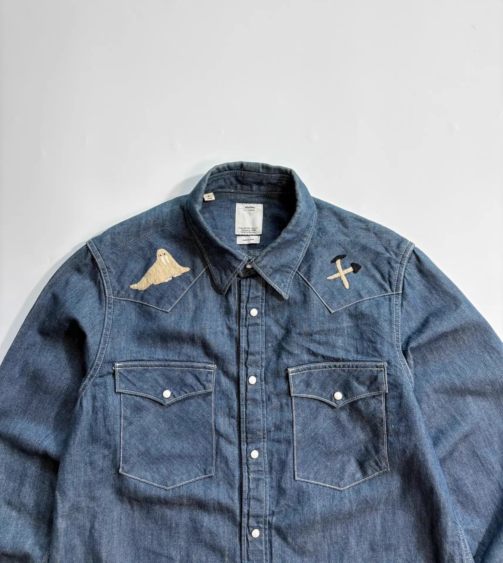 Visvim Classic Denim Button-Up Shirt Size US M / EU 48-50 / 2 - 3 Thumbnail