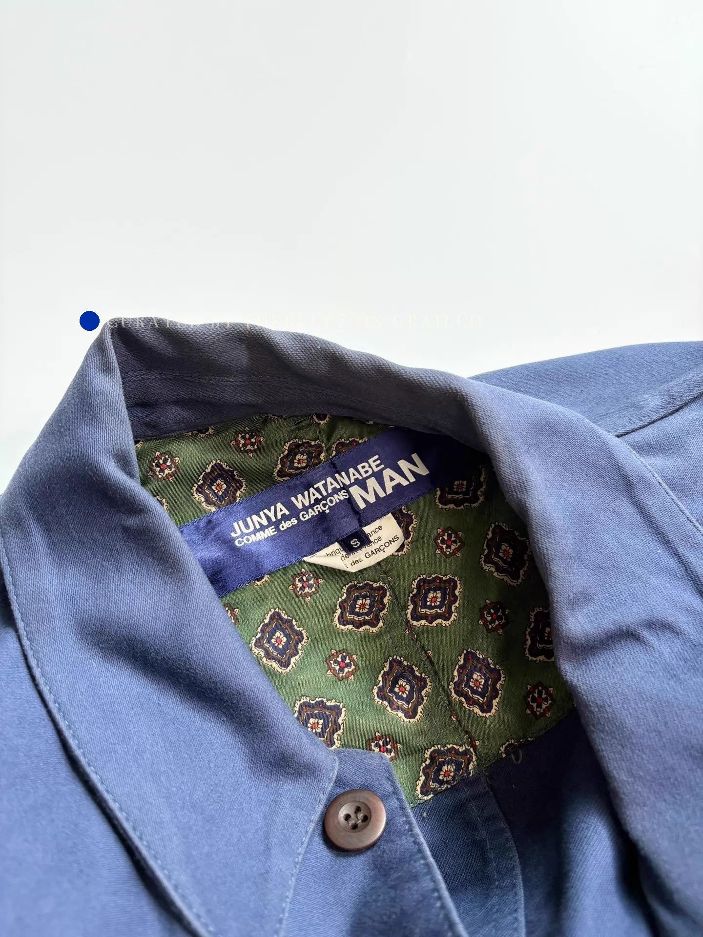 Junya Watanabe French Moleskin Work Jacket in Blue Size US S / EU 44-46 / 1 - 3 Thumbnail