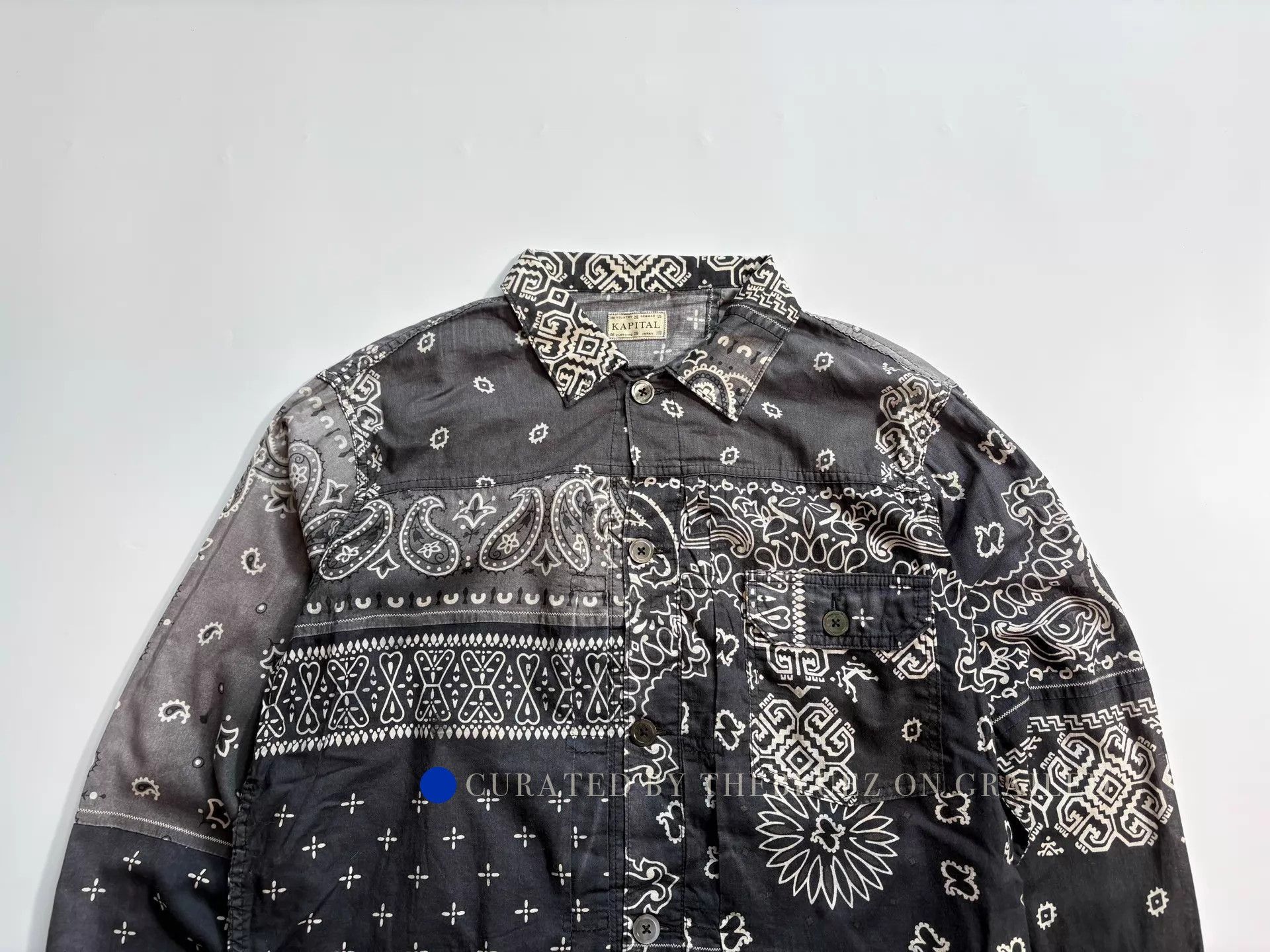 Kapital Distressed Multi-Color Floral Button-Up Shirt Size US M / EU 48-50 / 2 - 2 Thumbnail