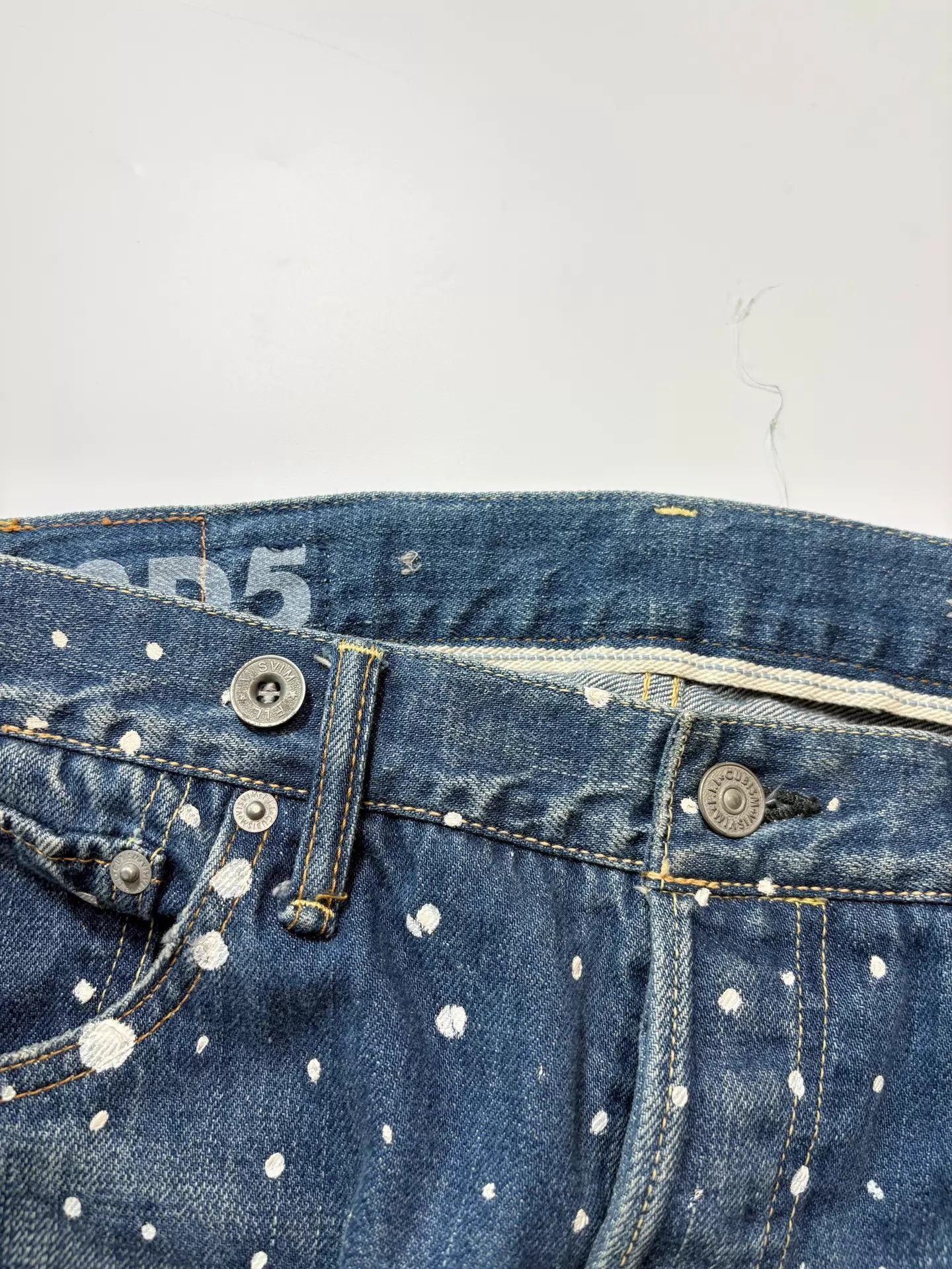Visvim Polka Dot Jeans, Size 34 in Blue Size US 34 / EU 50 - 3 Thumbnail