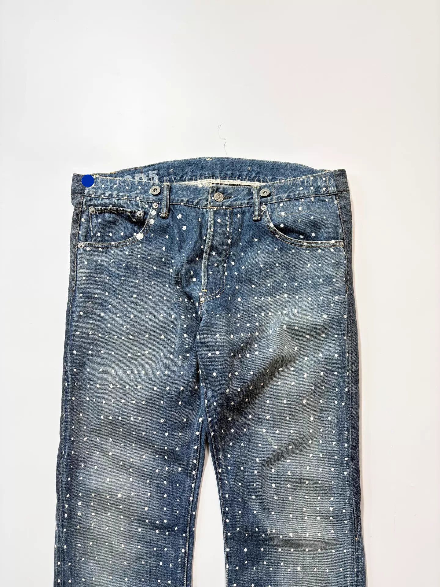Visvim Polka Dot Jeans, Size 34 in Blue Size US 34 / EU 50 - 2 Thumbnail