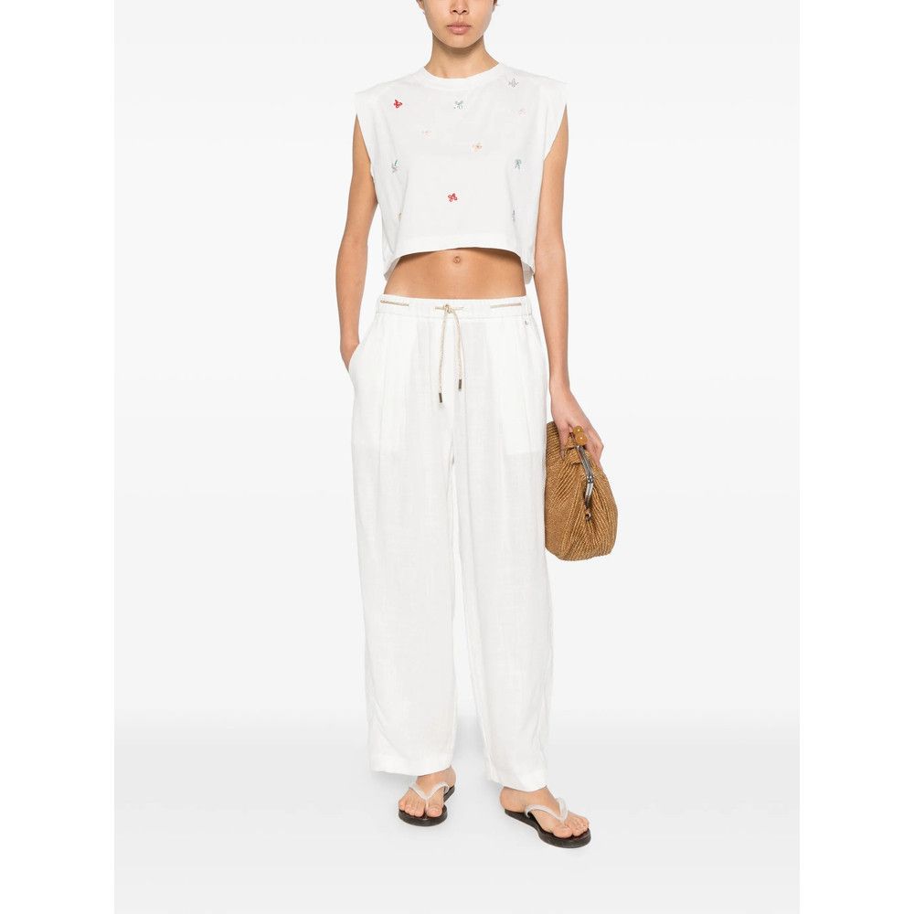 Herno Herno WHITE Trousers - Straight Trousers Size 27" / US 4 / IT 40 - 2 Thumbnail