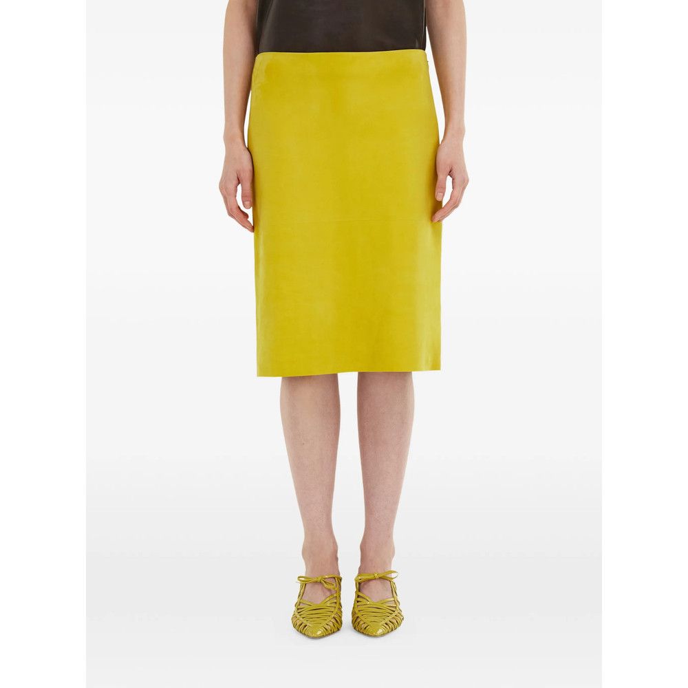 Salvatore Ferragamo Ferragamo YELLOW Skirts - Pencil Skirts Size 27" / US 4 / IT 40 - 3 Thumbnail