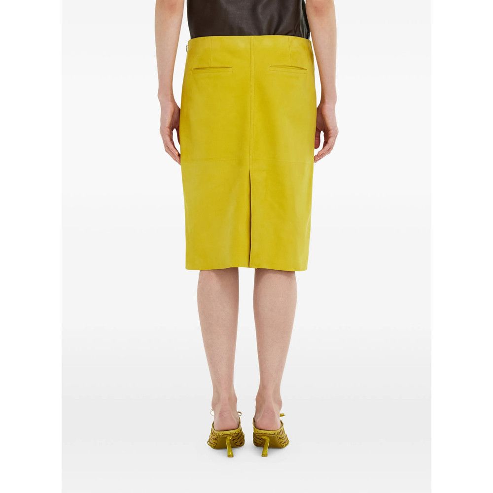 Salvatore Ferragamo Ferragamo YELLOW Skirts - Pencil Skirts Size 27" / US 4 / IT 40 - 4 Thumbnail