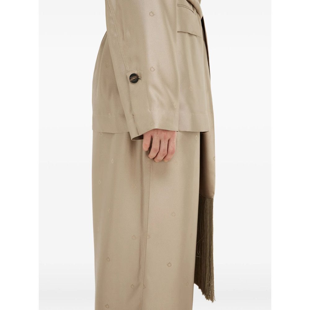 Salvatore Ferragamo Ferragamo NEUTRALS Jackets - Fitted Jackets Size M / US 6-8 / IT 42-44 - 3 Thumbnail