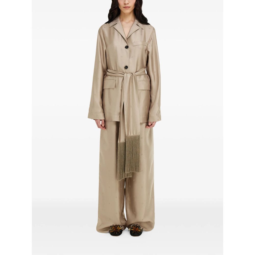 Salvatore Ferragamo Ferragamo NEUTRALS Jackets - Fitted Jackets Size M / US 6-8 / IT 42-44 - 5 Thumbnail
