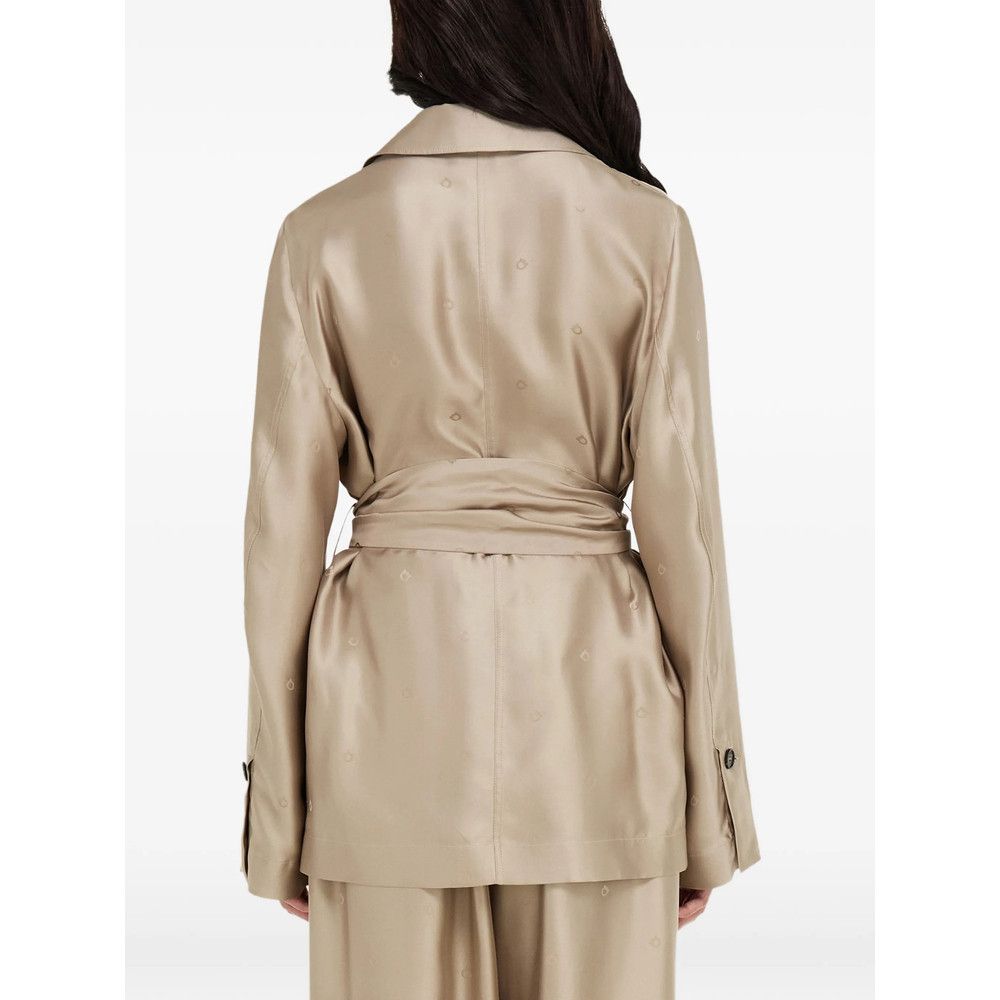 Salvatore Ferragamo Ferragamo NEUTRALS Jackets - Fitted Jackets Size M / US 6-8 / IT 42-44 - 4 Thumbnail